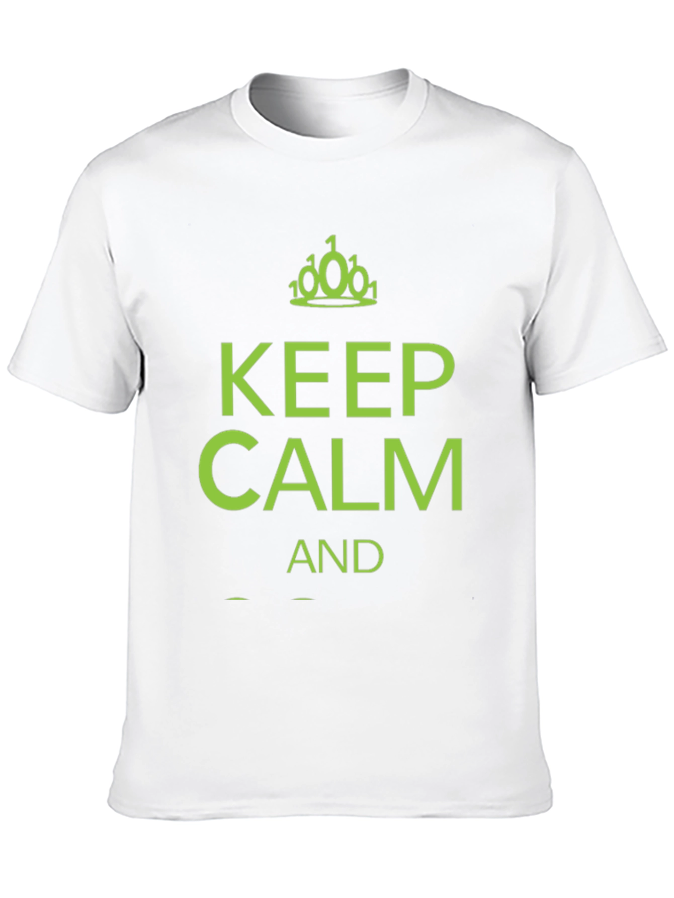 Keep Calm Binary Code T-Shirt - Black