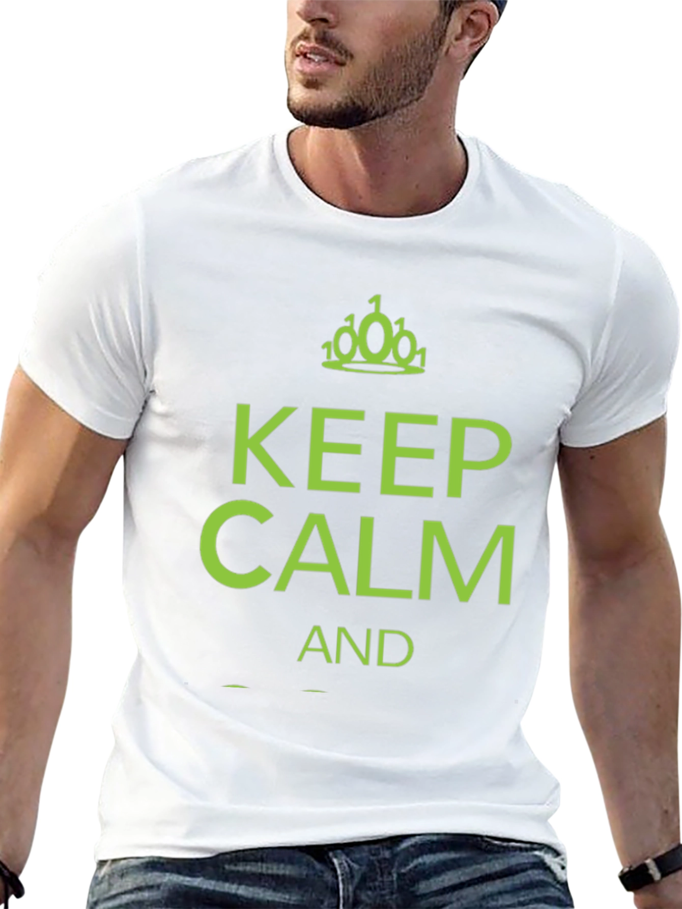 Keep Calm Binary Code T-Shirt - Black