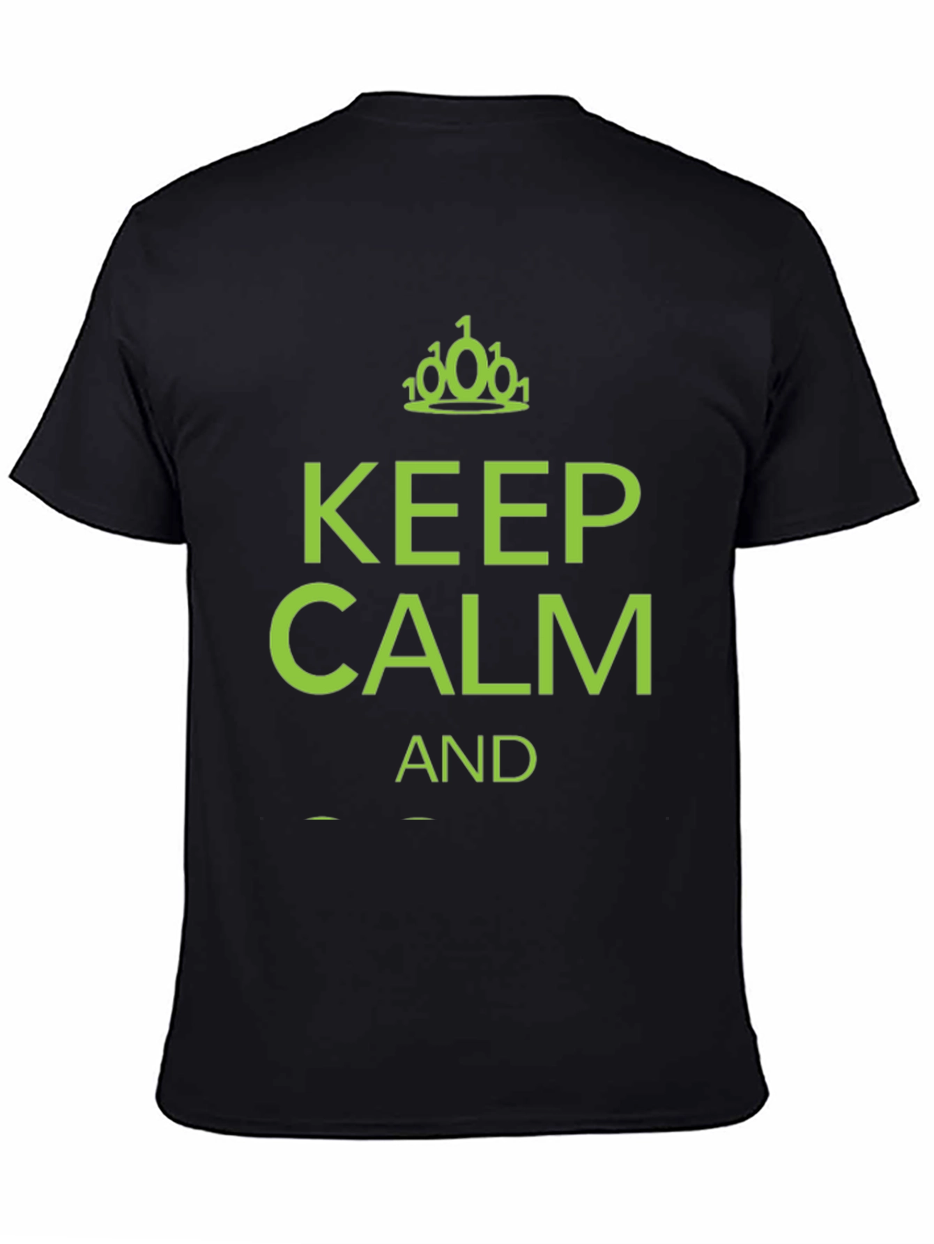 Keep Calm Binary Code T-Shirt - Black