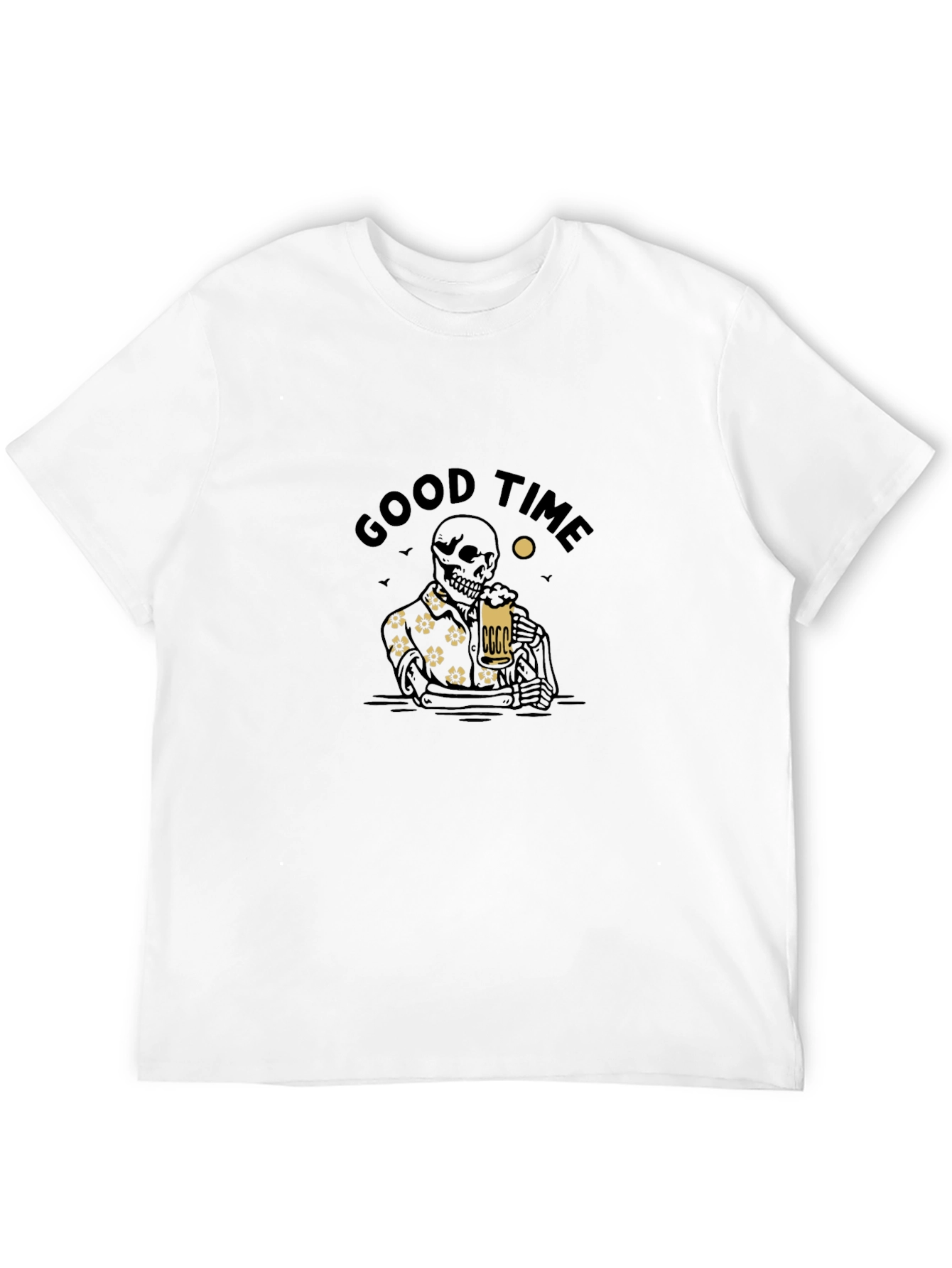 Good Time Skeleton Graphic Tee - Black