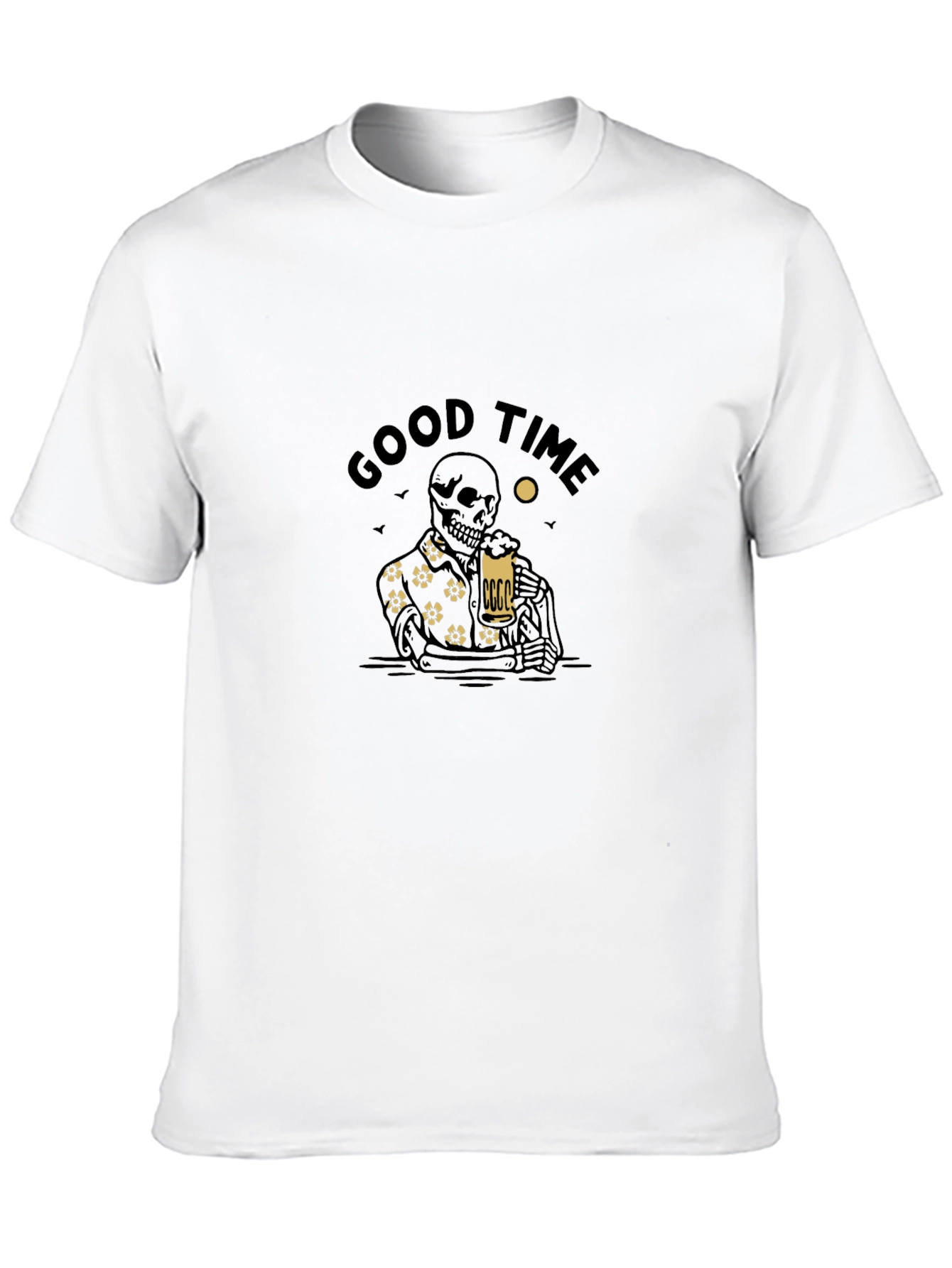 Good Time Skeleton Graphic Tee - Black