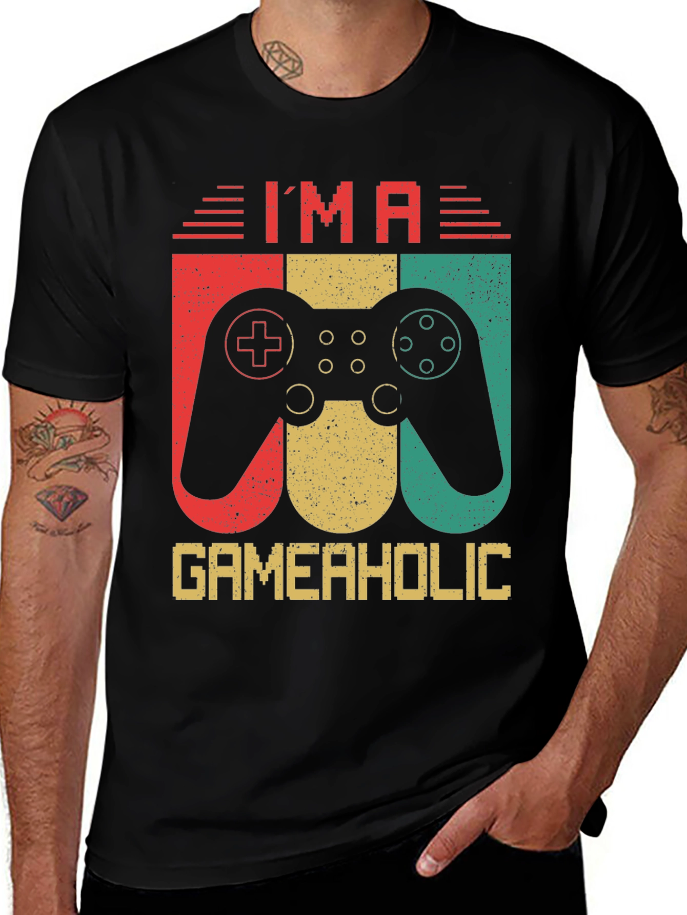 Im A Gameaholic Retro Graphic T-Shirt