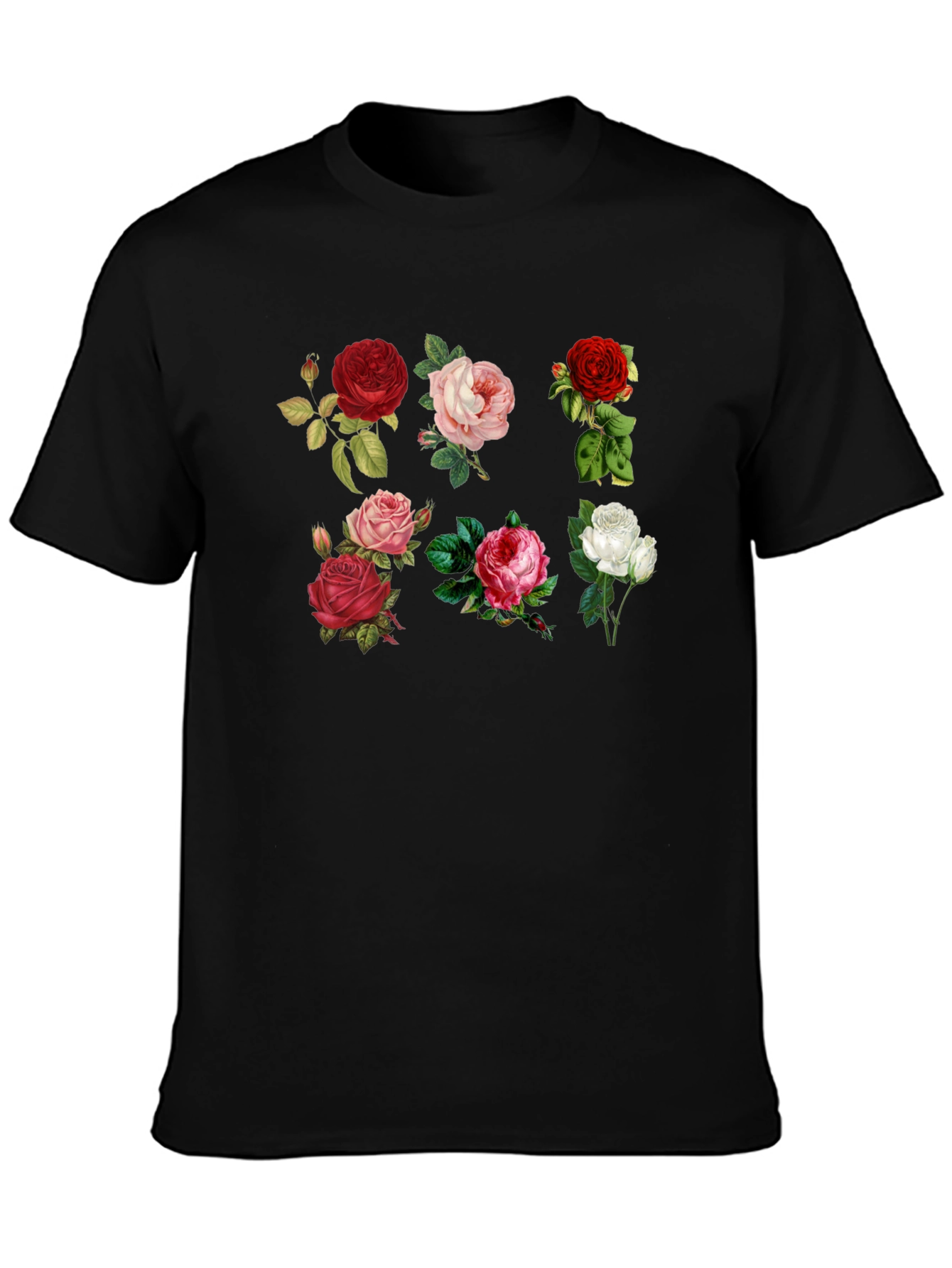 Floral Roses Graphic Print T-Shirt
