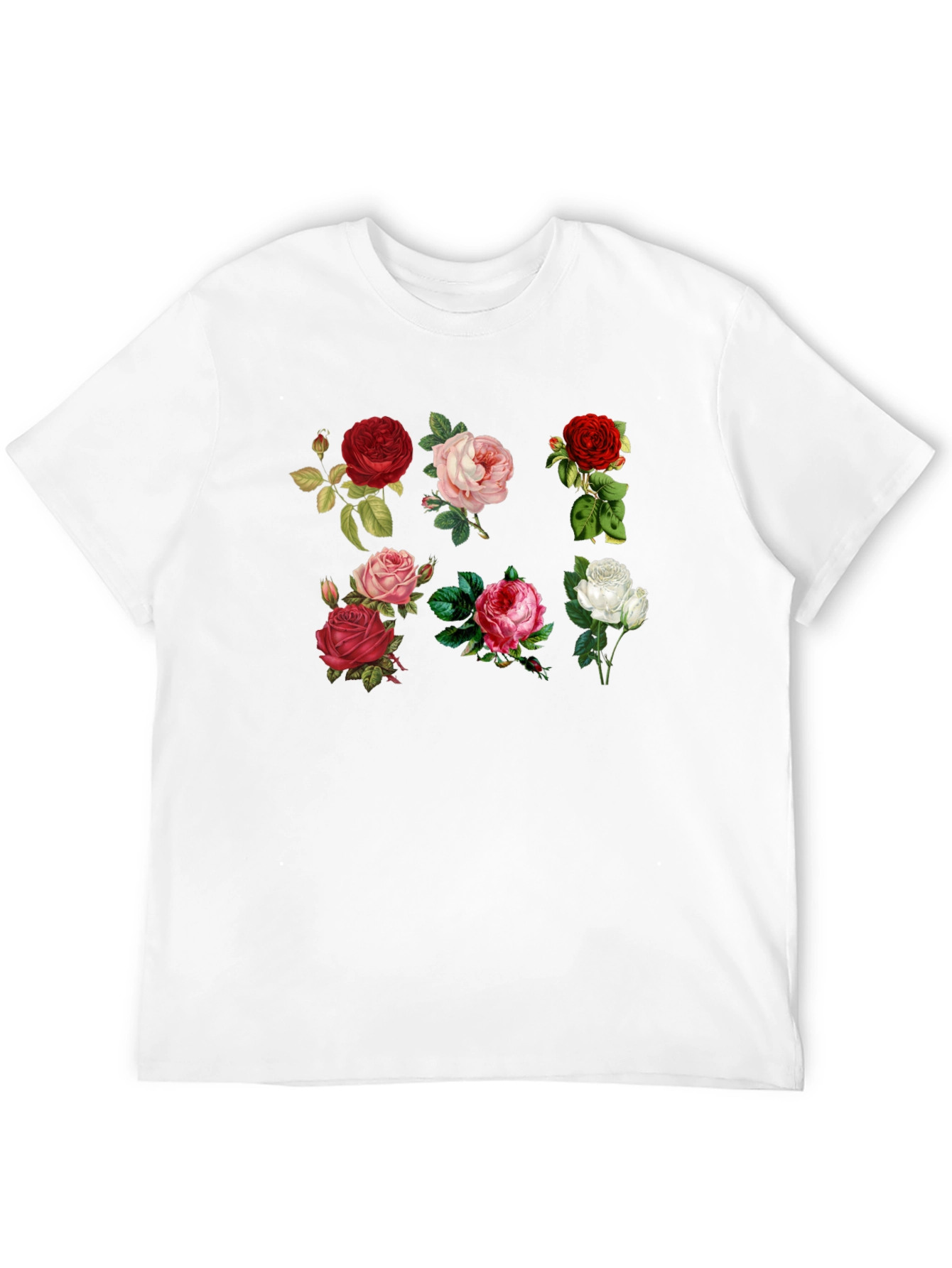 Floral Roses Graphic Print T-Shirt