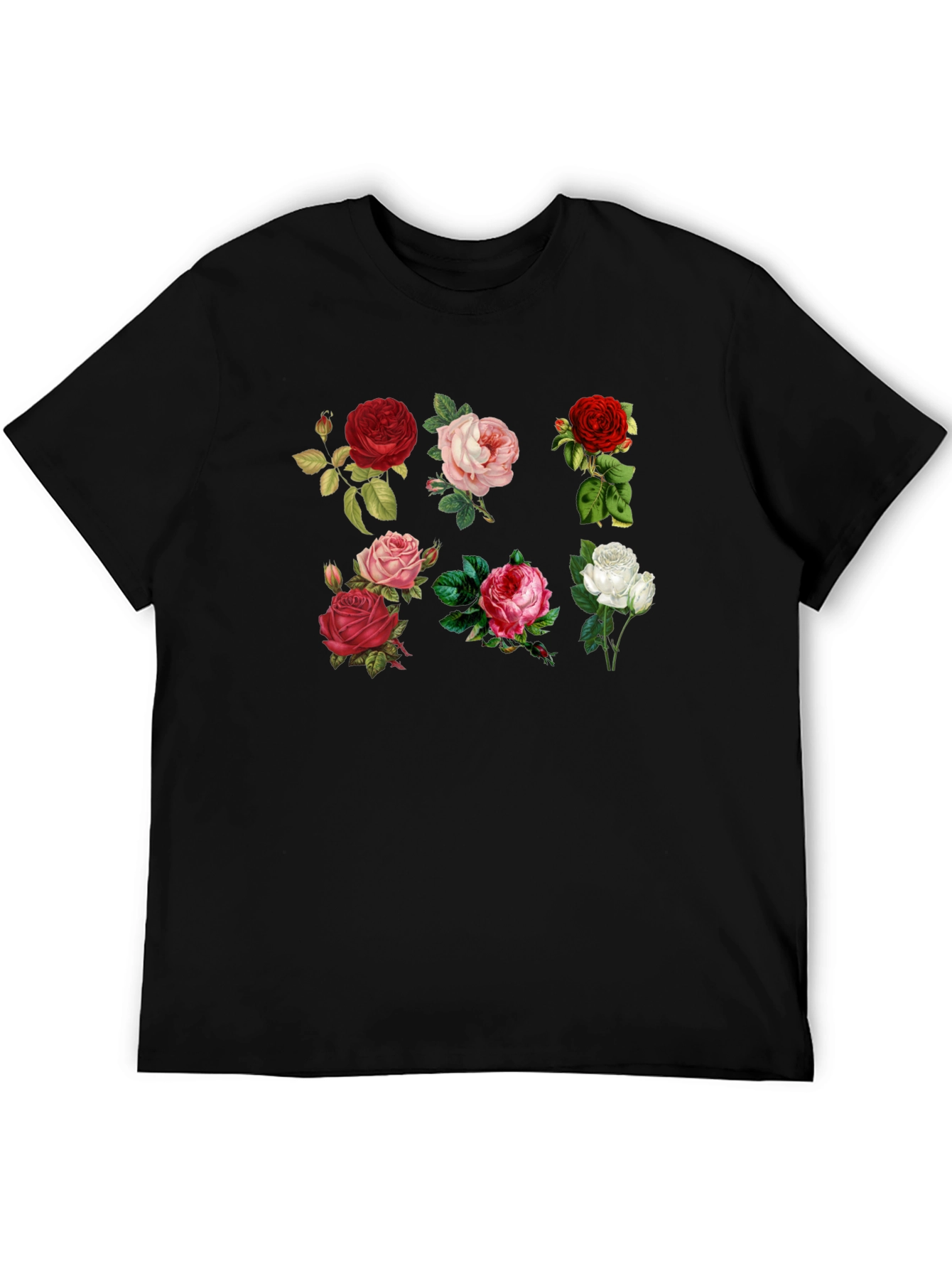 Floral Roses Graphic Print T-Shirt