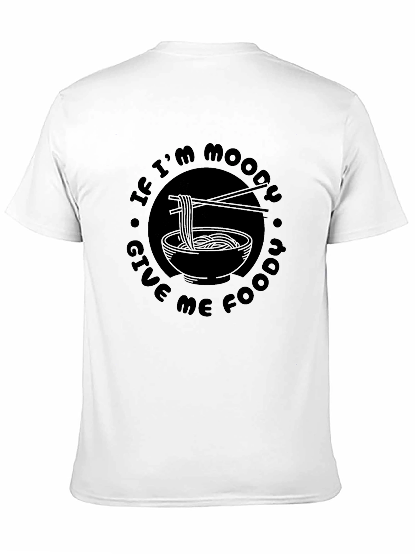 Moody Foodie Black T-Shirt - Ramen Design