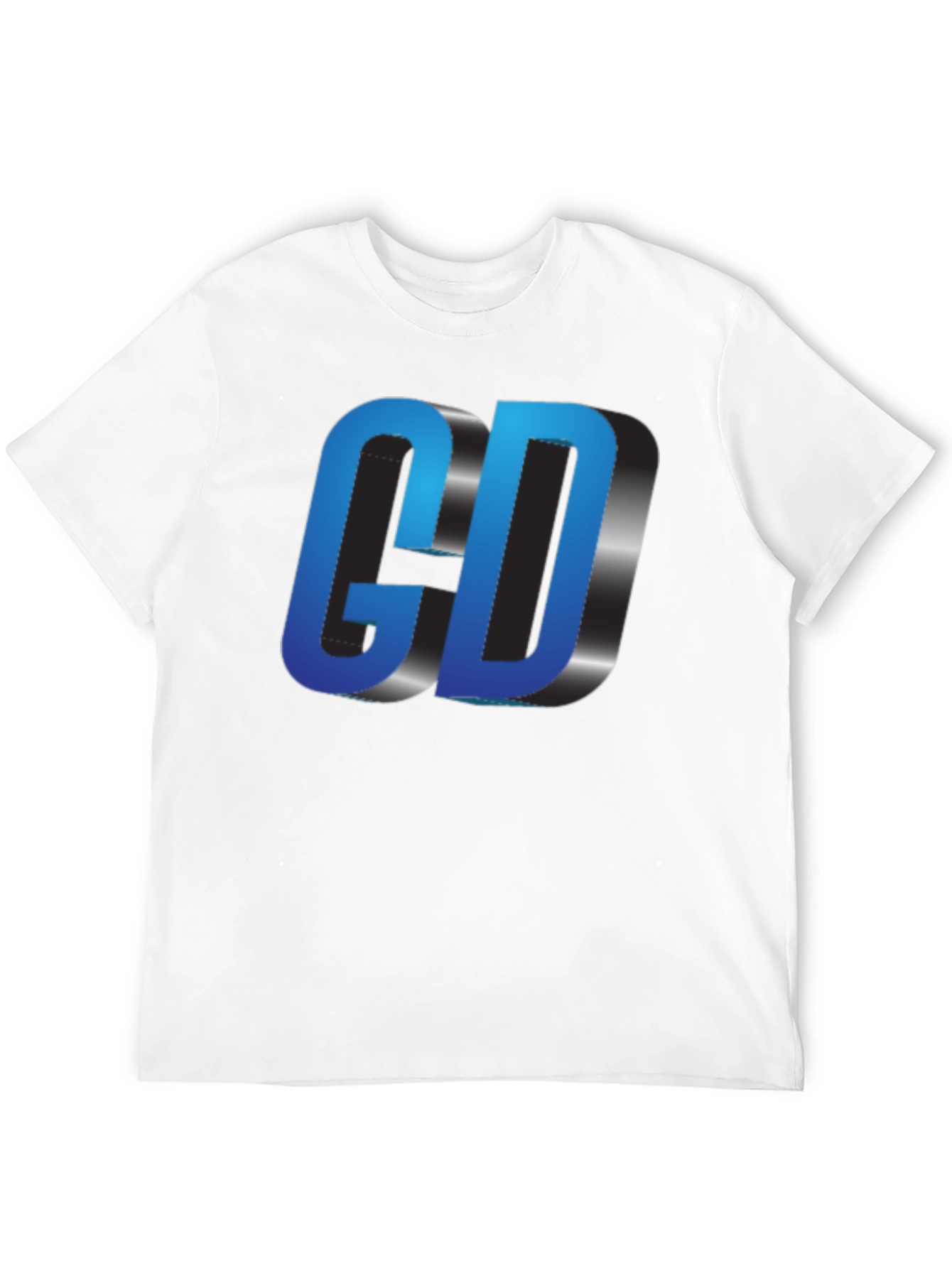 Blue 3D GD Graphic T-Shirt