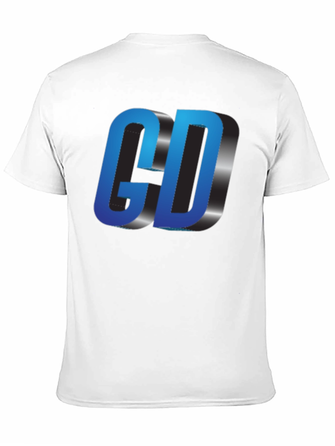 Blue 3D GD Graphic T-Shirt