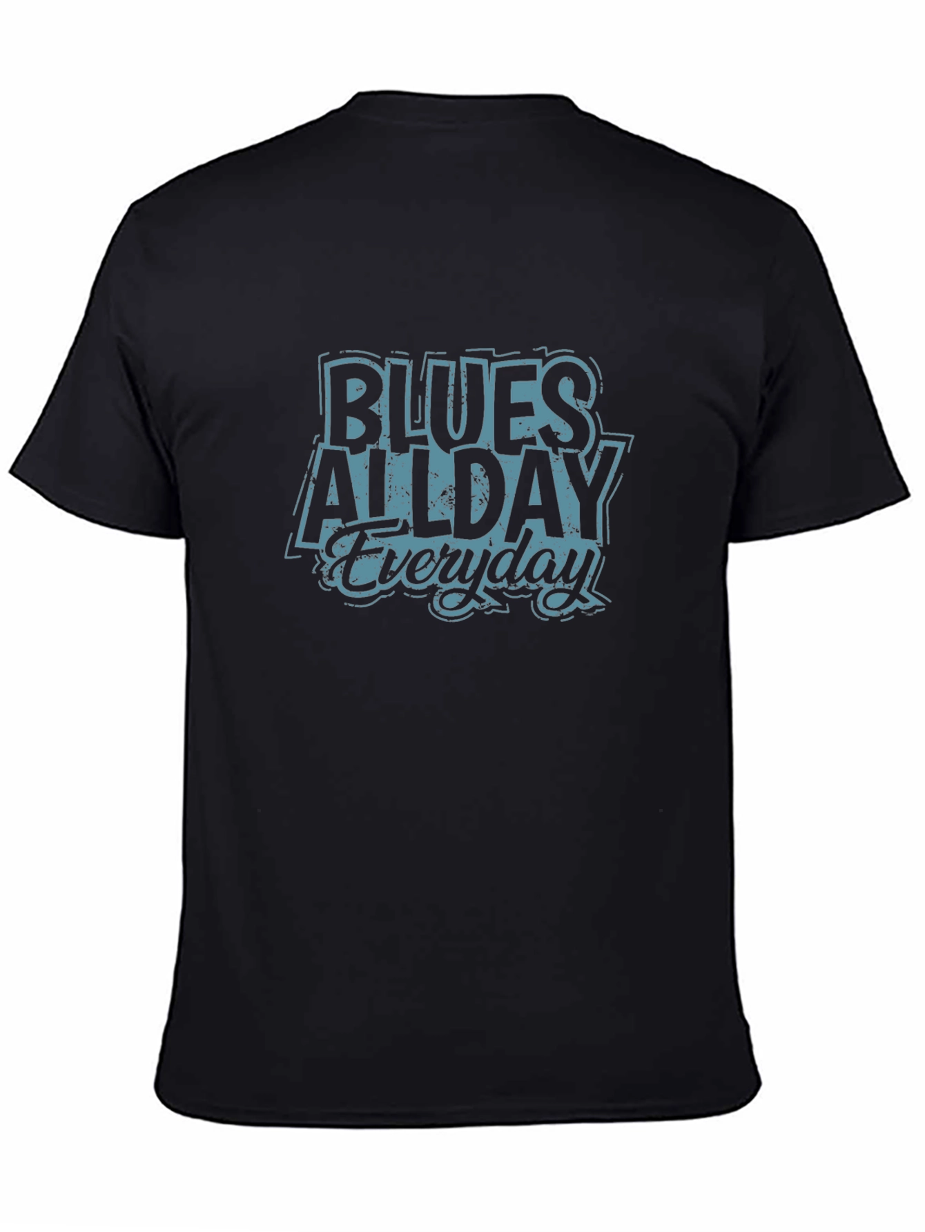 Blues All Day Everyday Black T-Shirt