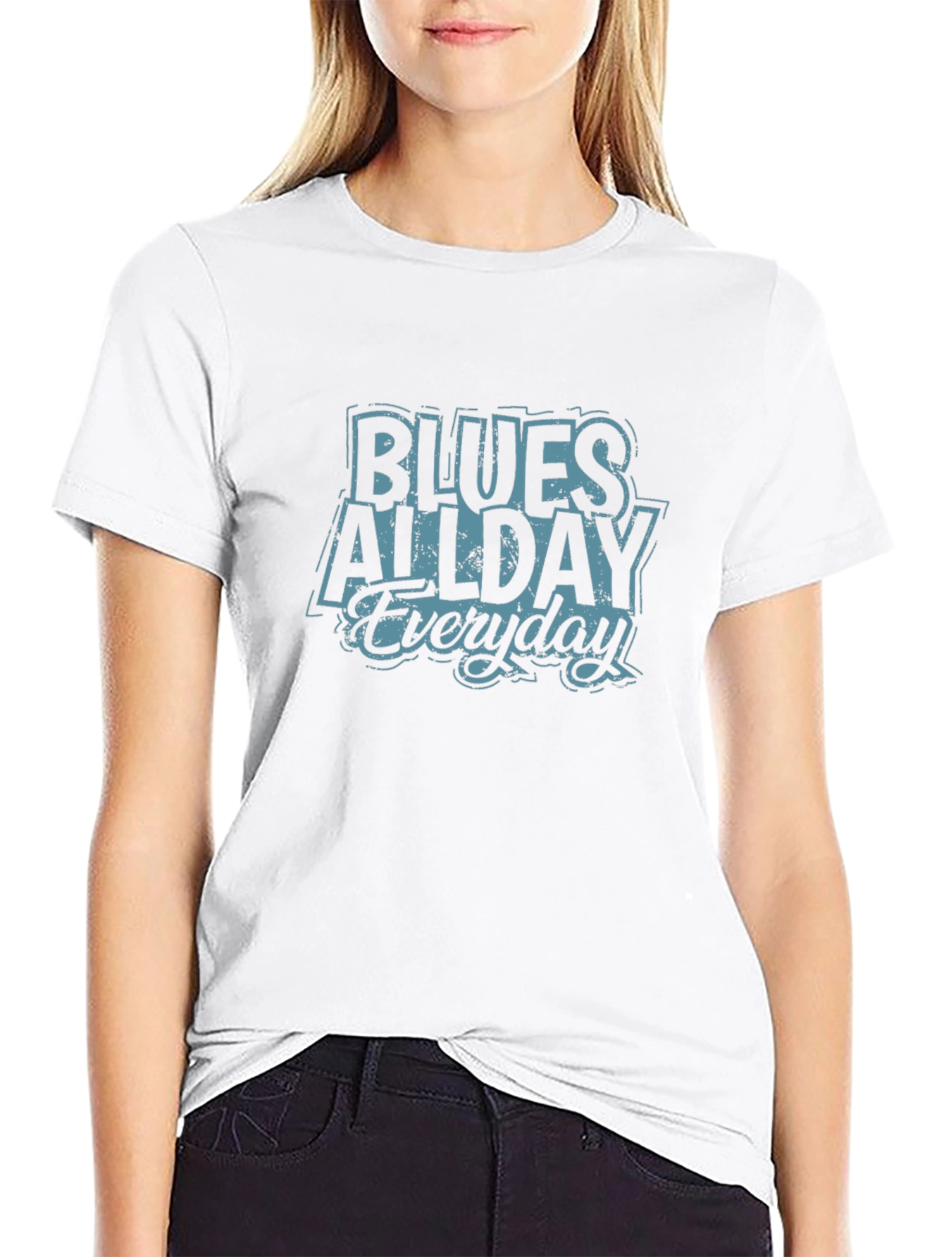 Blues All Day Everyday Black T-Shirt