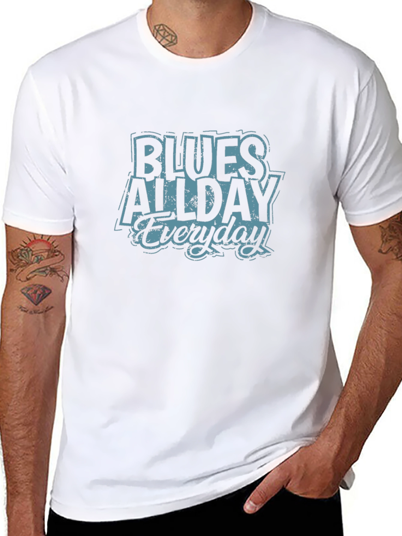 Blues All Day Everyday Black T-Shirt