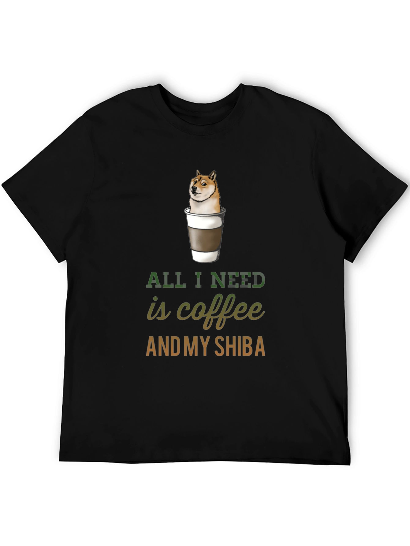 Coffee & Shiba T-Shirt - Dog Lover Tee