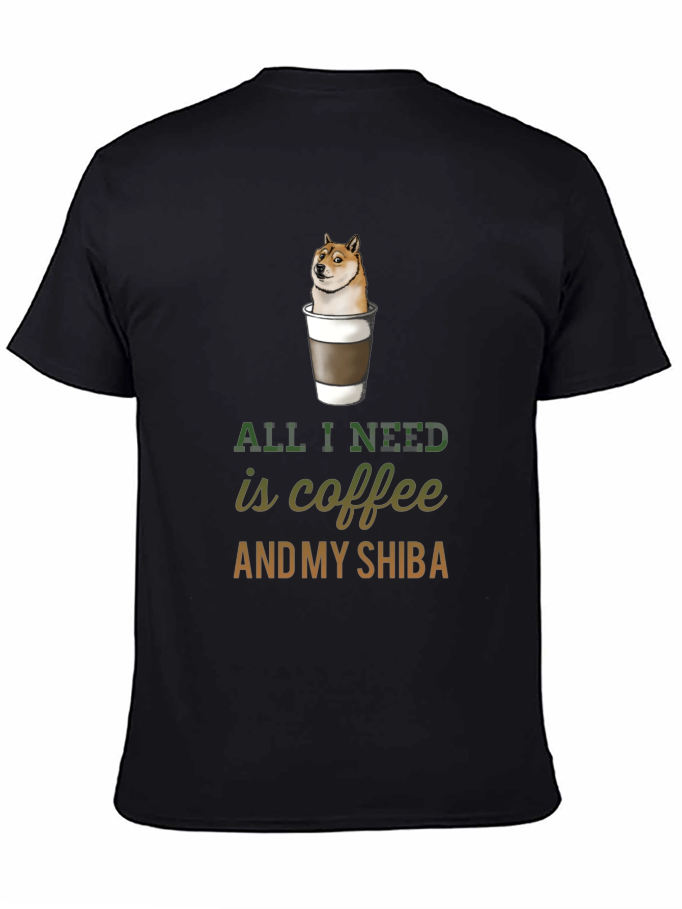 Coffee & Shiba T-Shirt - Dog Lover Tee