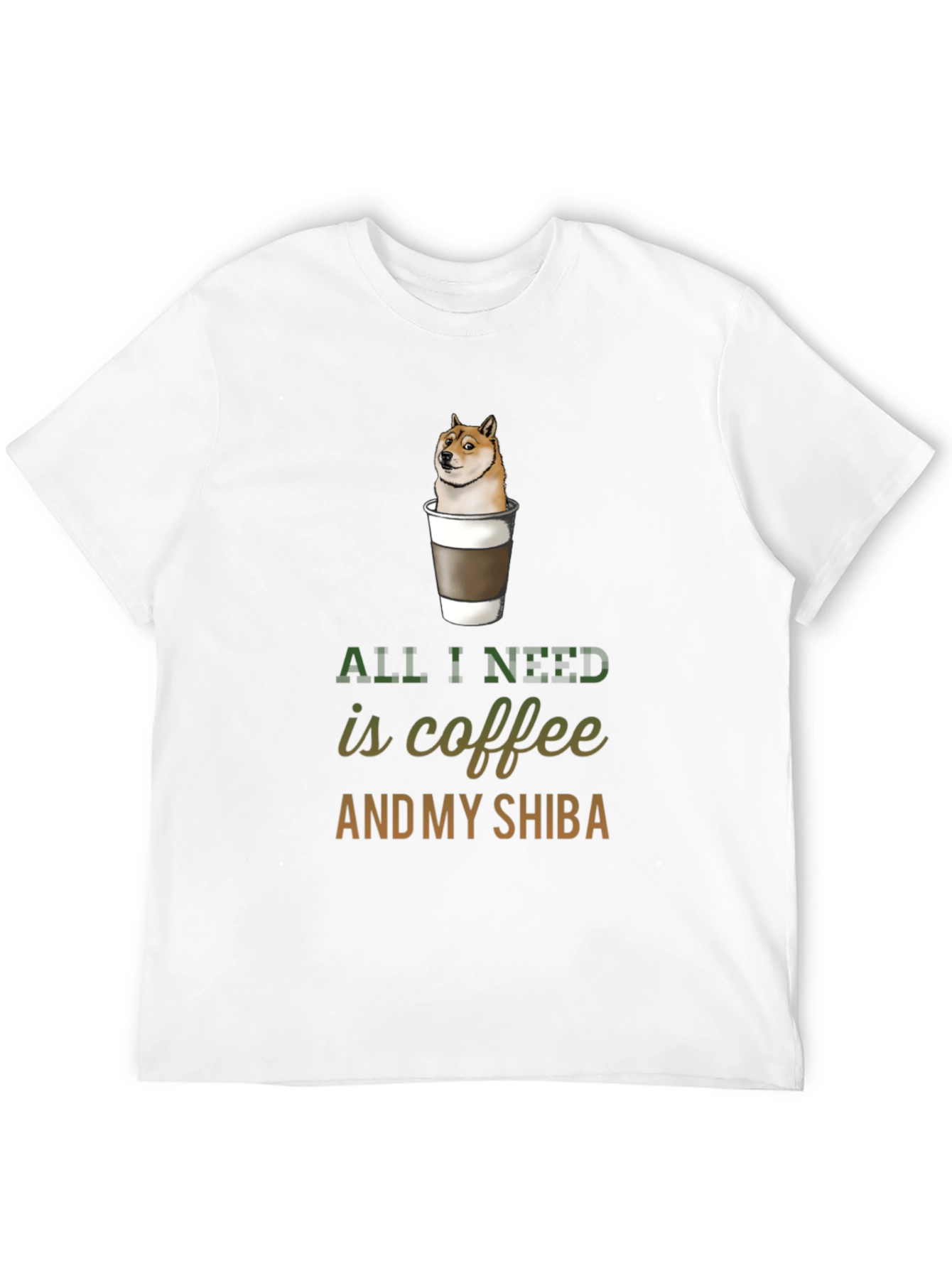 Coffee & Shiba T-Shirt - Dog Lover Tee