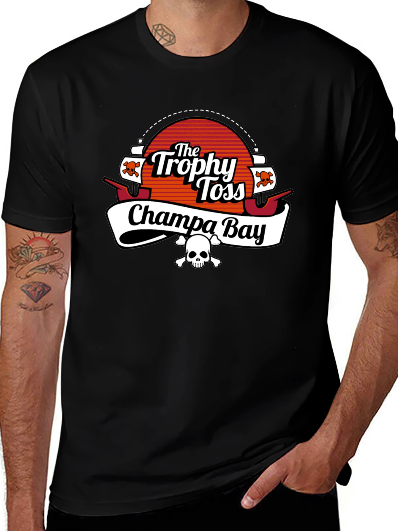The Trophy Toss Champa Bay Black T-Shirt