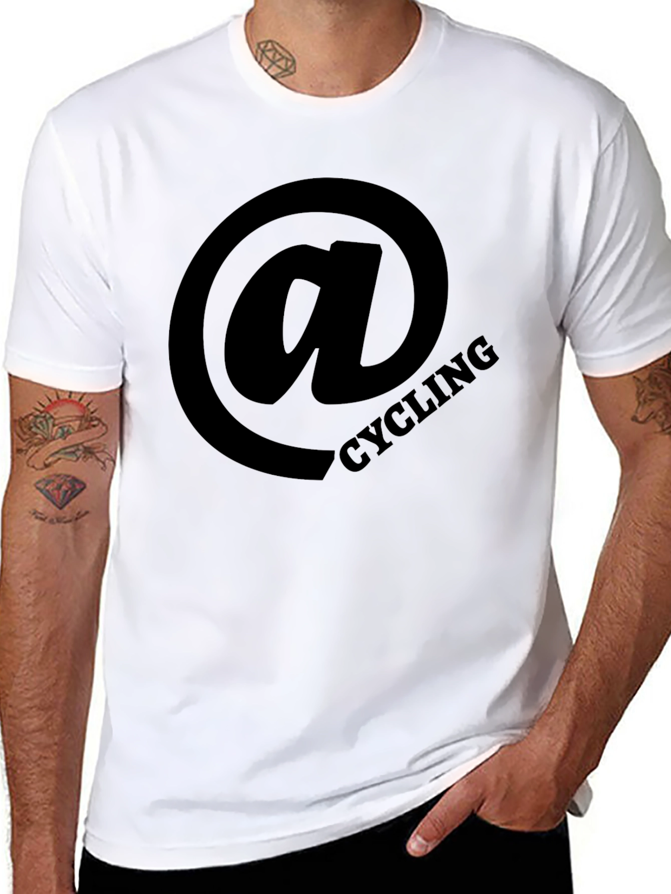 Cycling at Sign Black T-Shirt