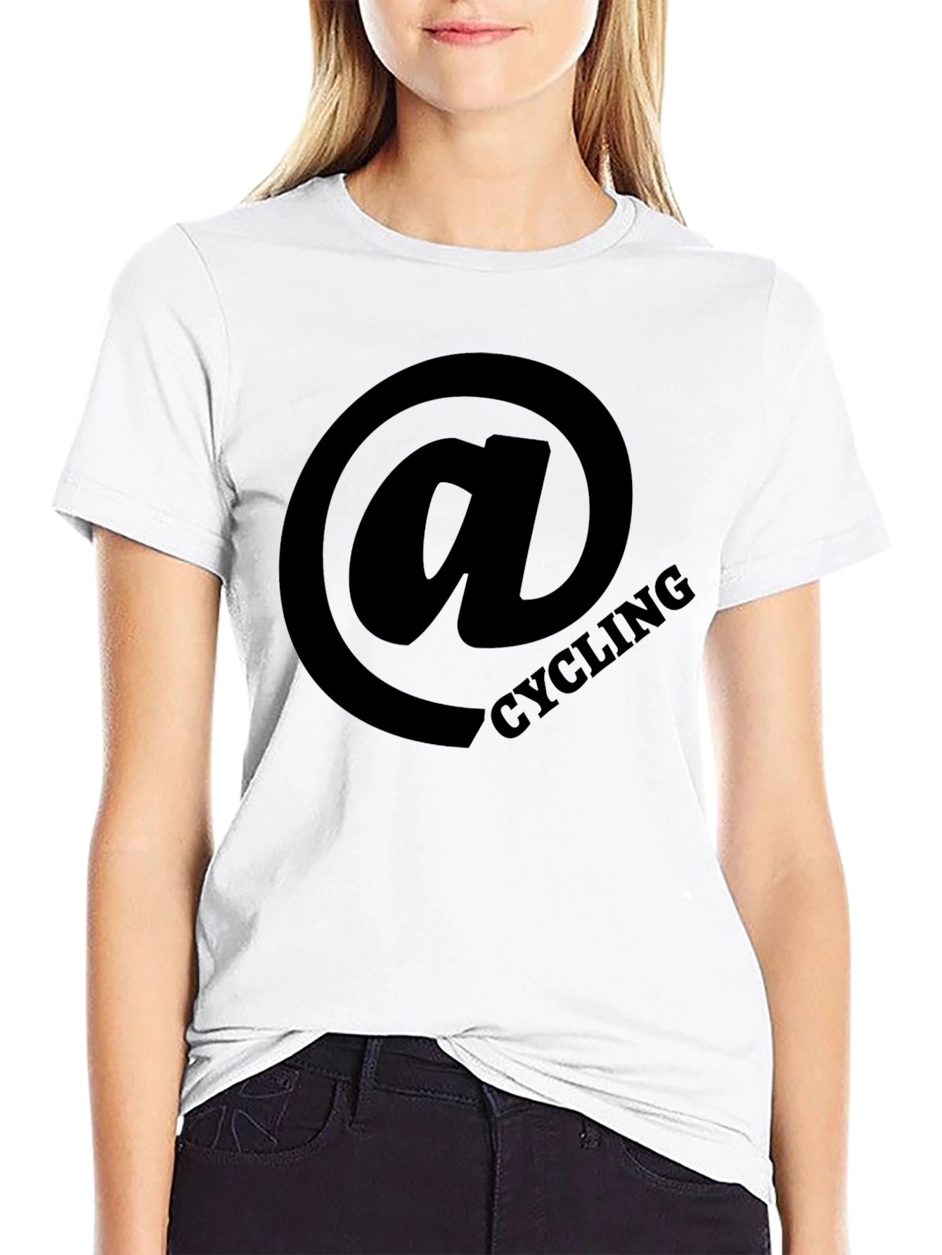 Cycling at Sign Black T-Shirt