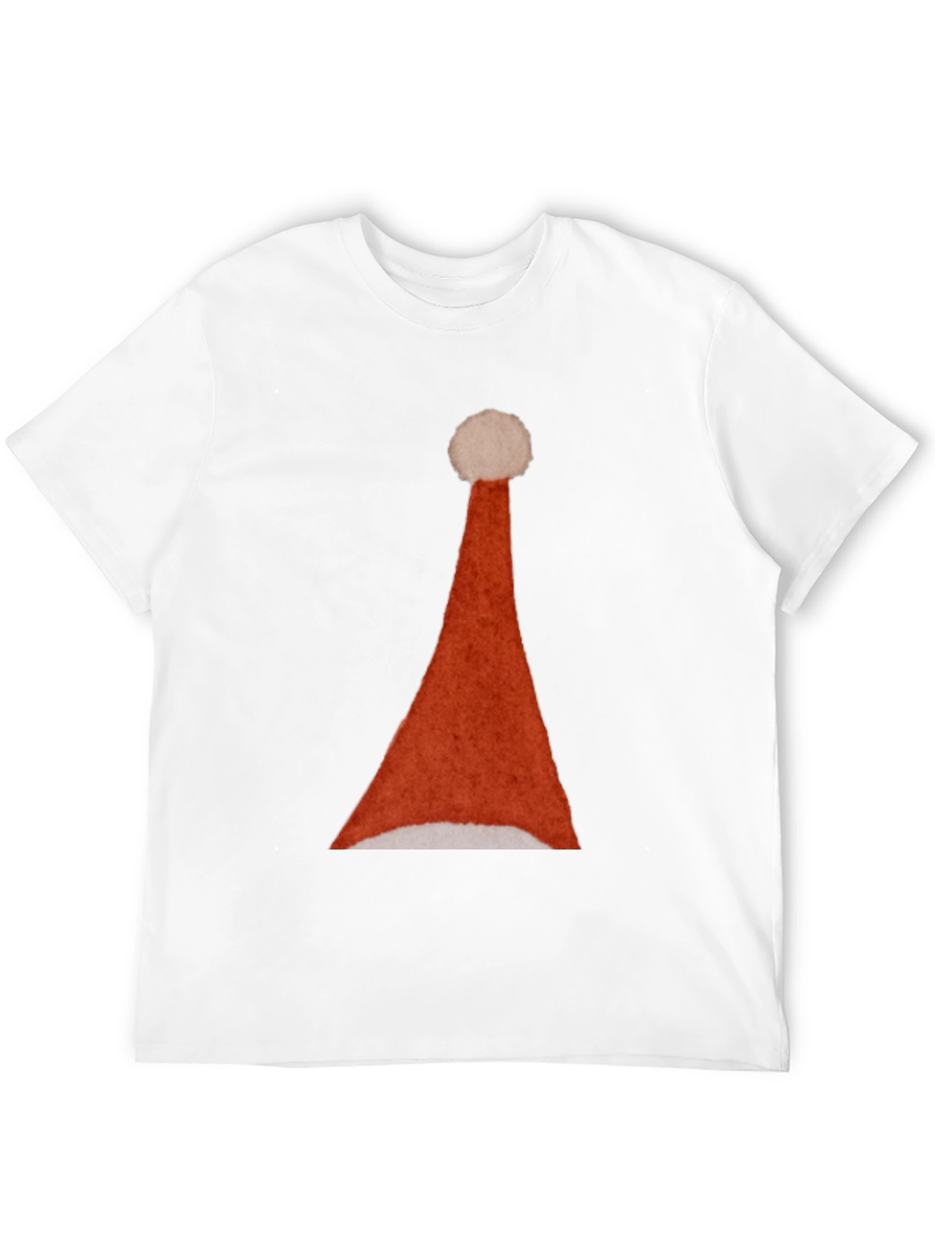 Santa Hat Graphic Tee - Holiday Festive T-Shirt