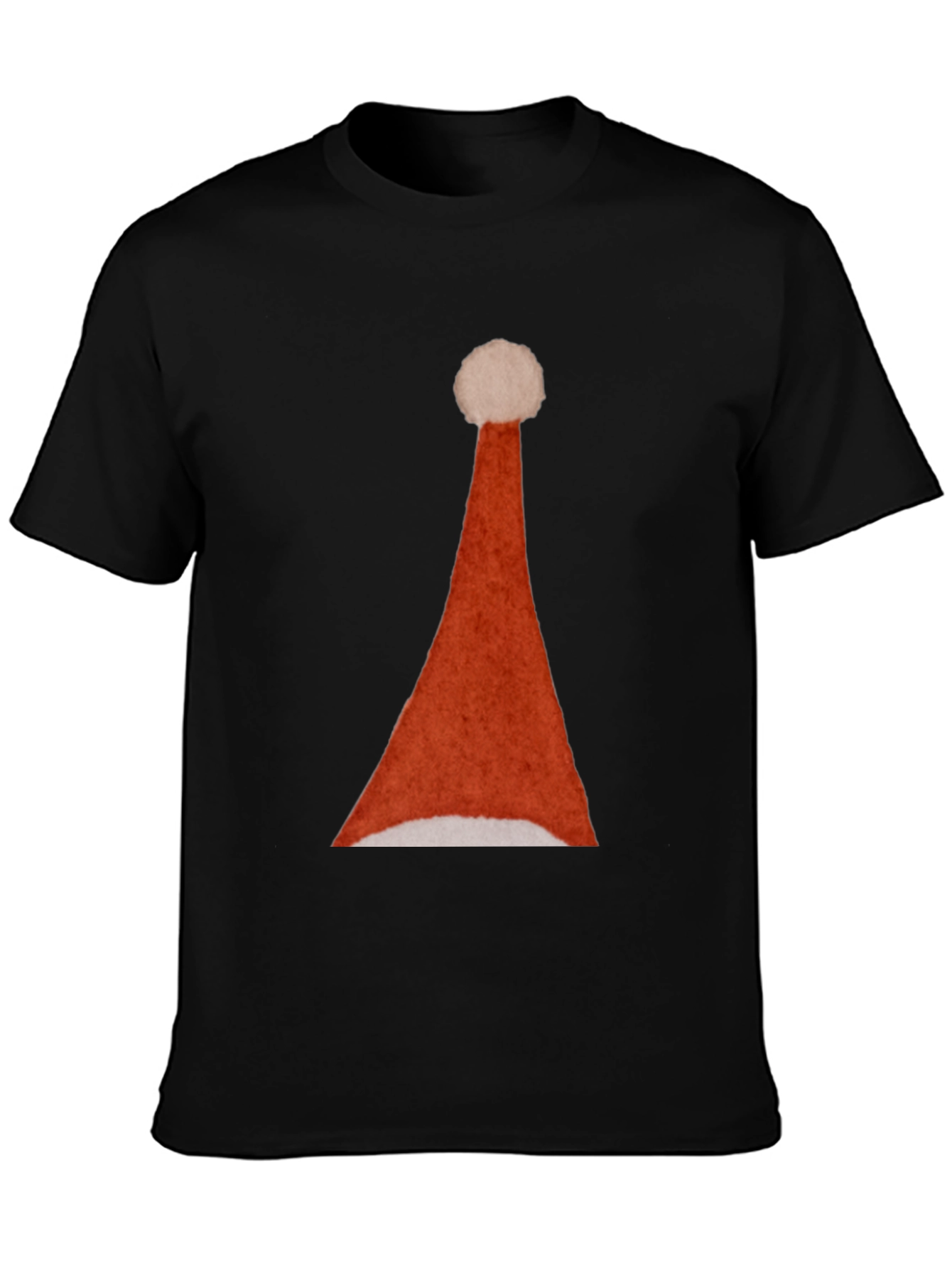 Santa Hat Graphic Tee - Holiday Festive T-Shirt