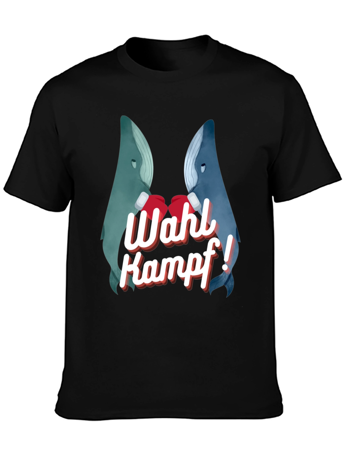 Whale Kampf Graphic Tee - Boxing Whales