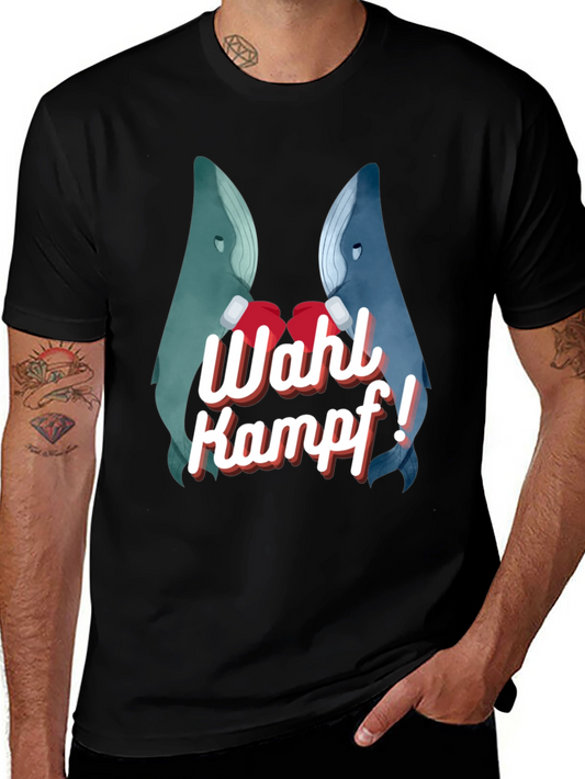 Whale Kampf Graphic Tee - Boxing Whales