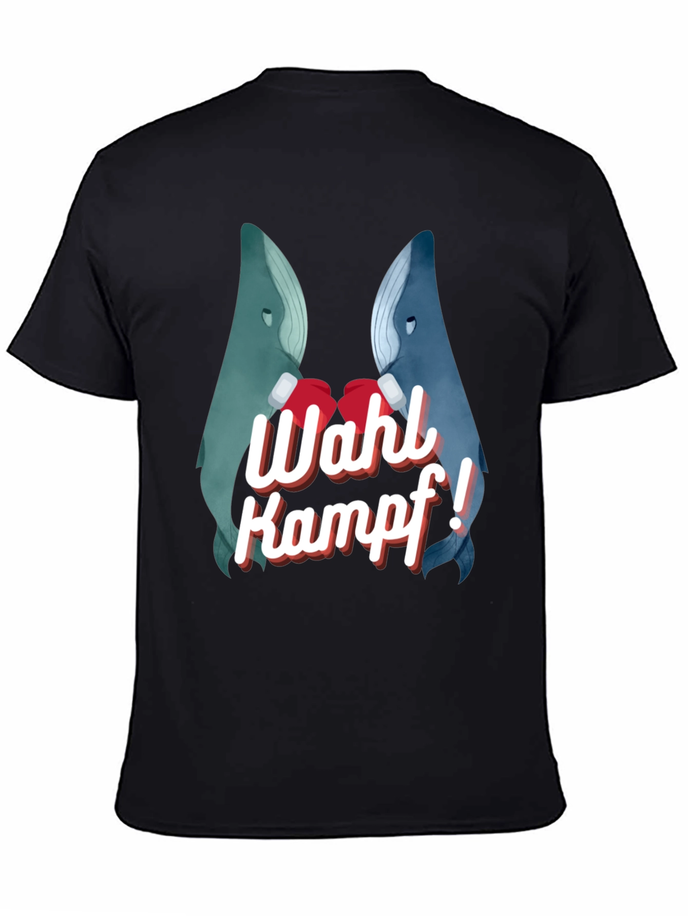 Whale Kampf Graphic Tee - Boxing Whales