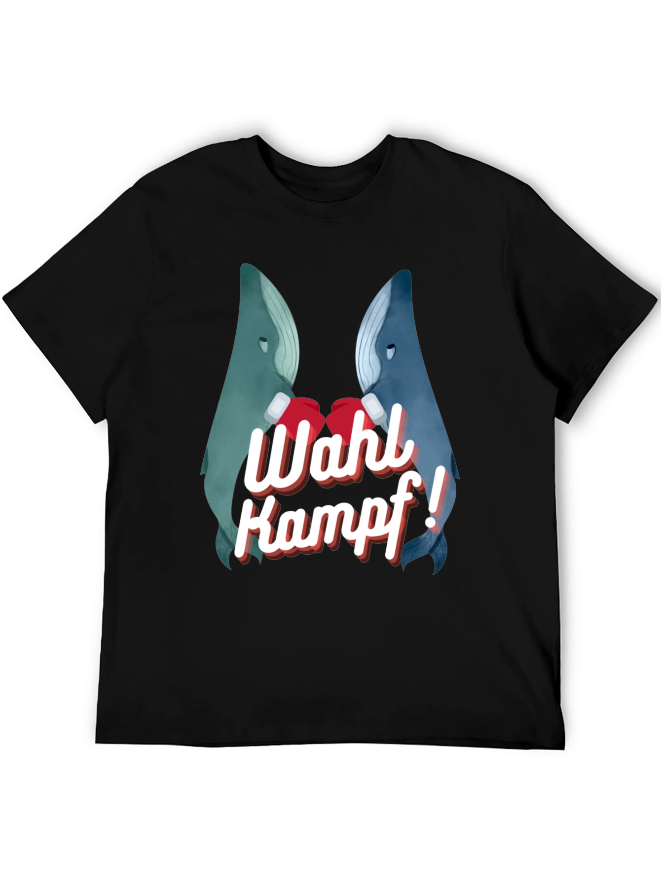 Whale Kampf Graphic Tee - Boxing Whales