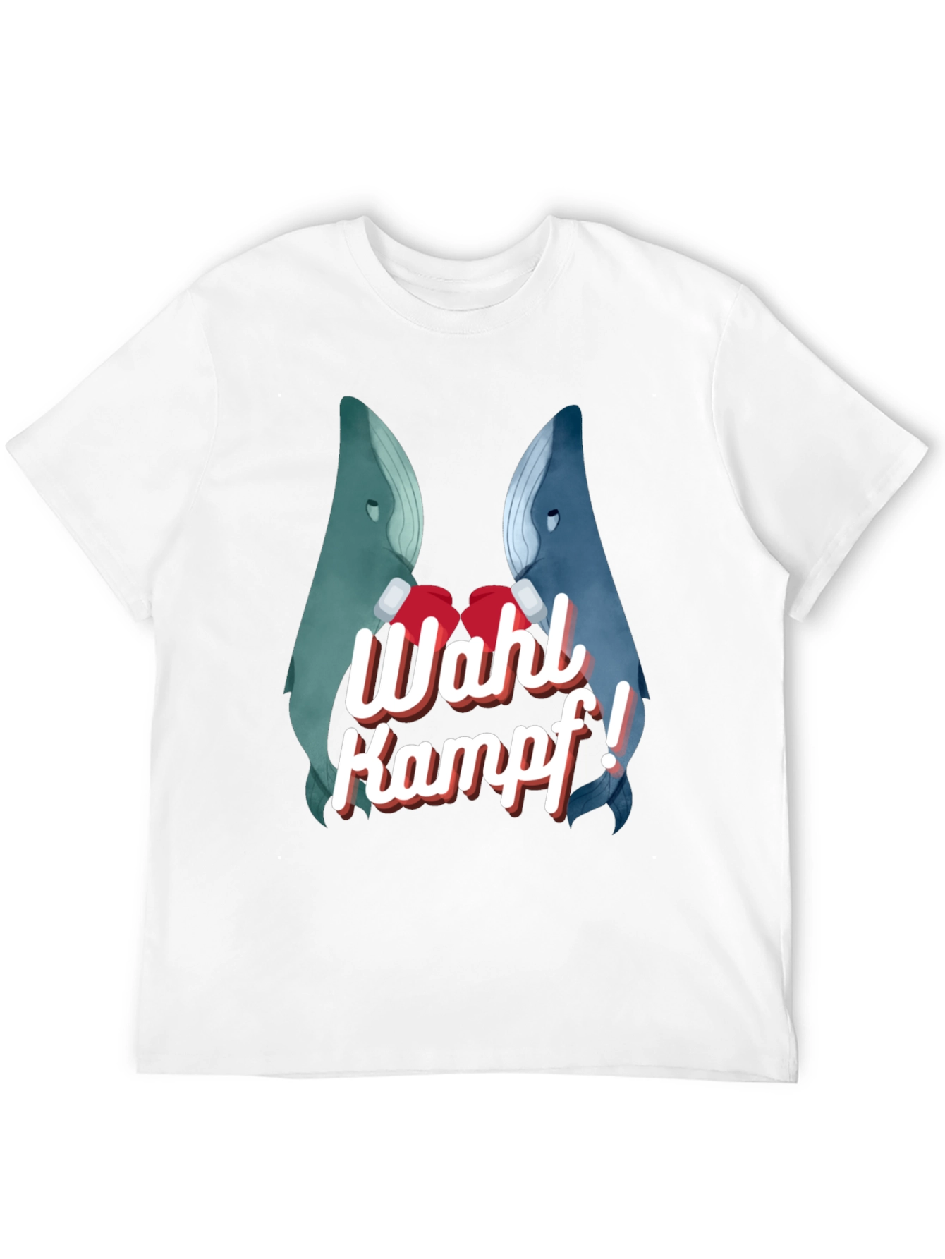 Whale Kampf Graphic Tee - Boxing Whales