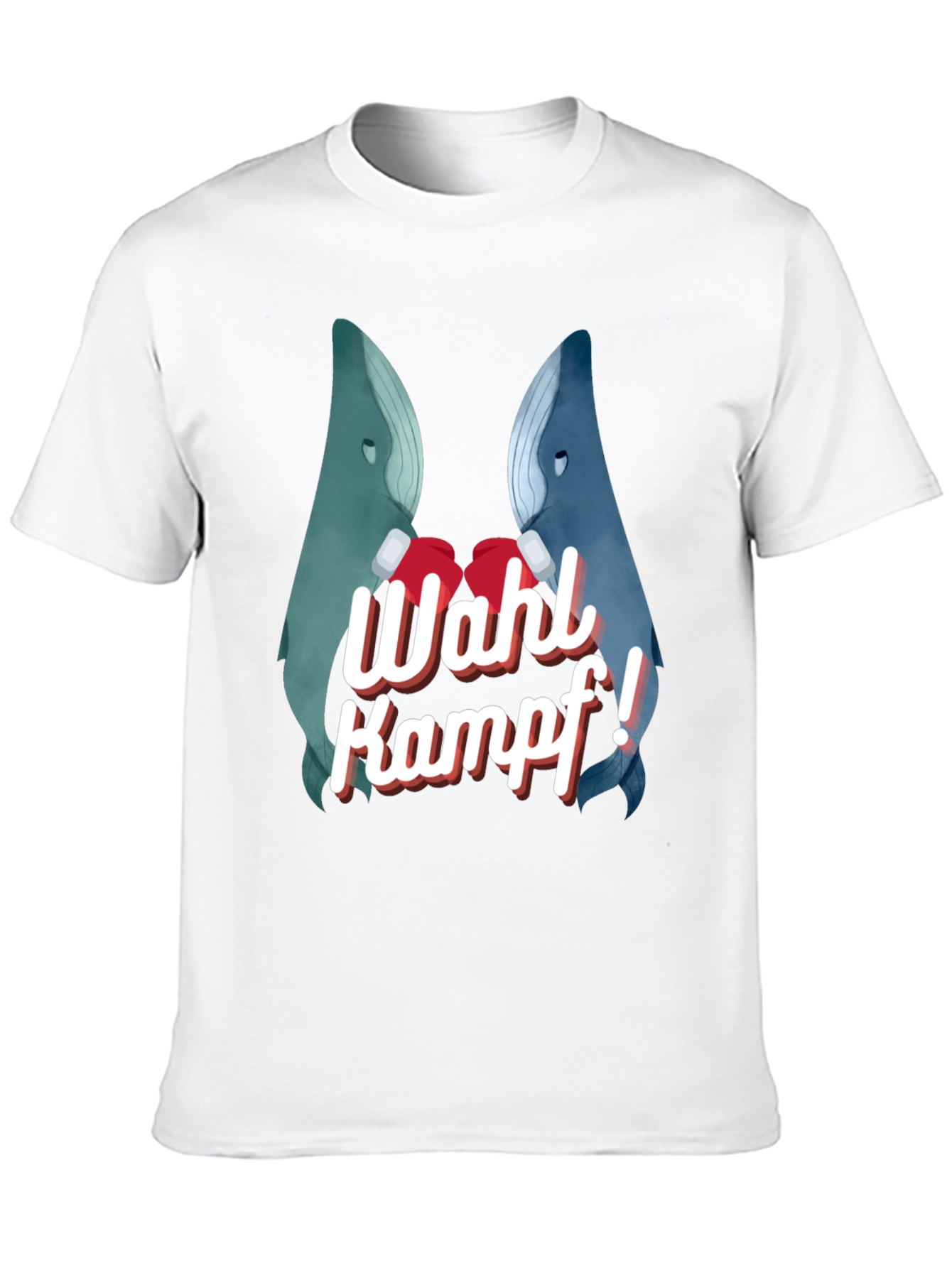 Whale Kampf Graphic Tee - Boxing Whales