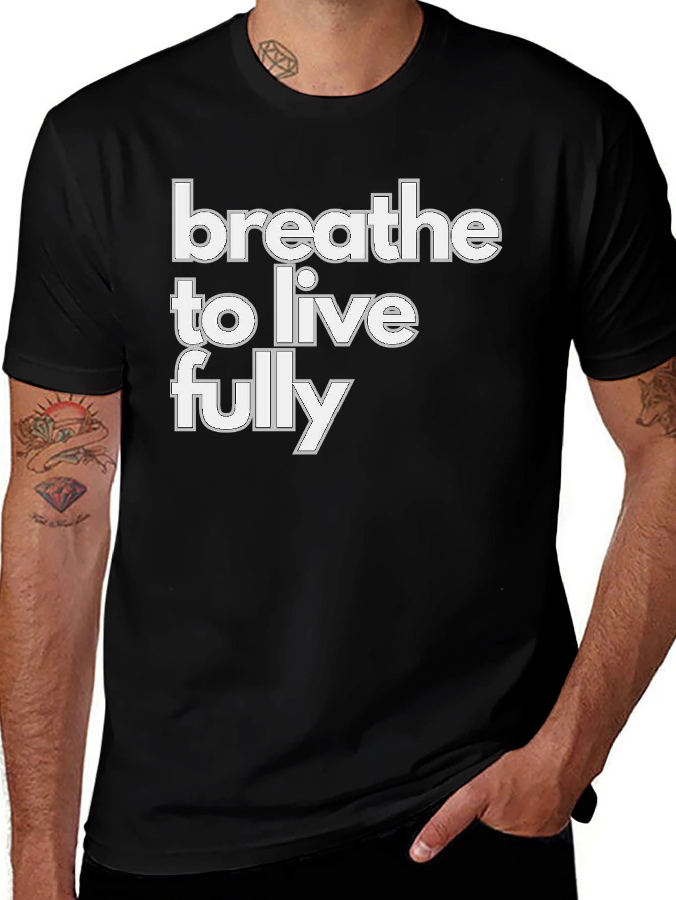 Breathe to Live Fully Graphic Tee