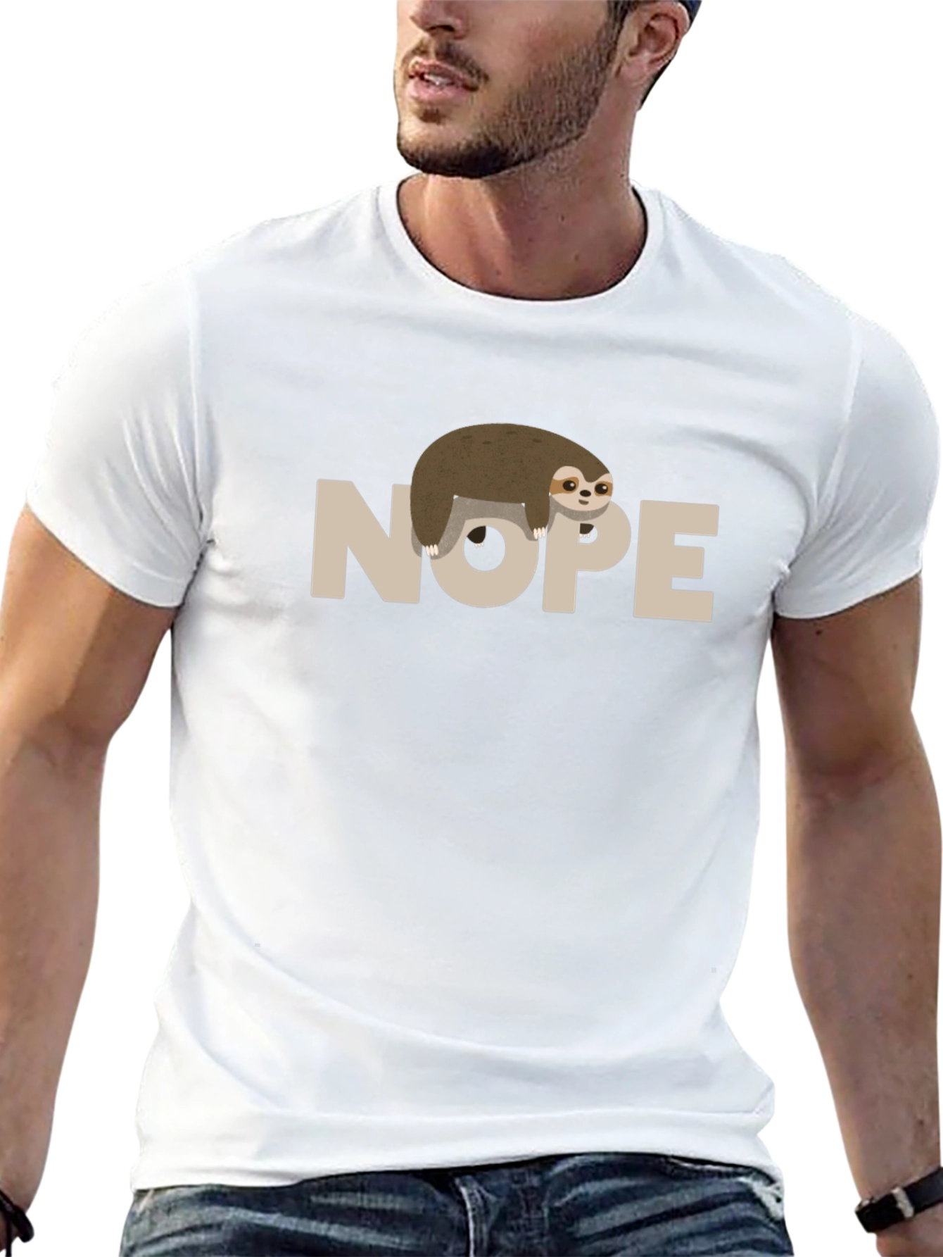 Nope Sloth T-Shirt - Funny Lazy Animal Tee