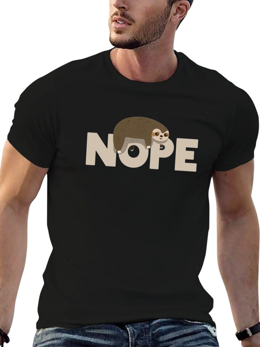 Nope Sloth T-Shirt - Funny Lazy Animal Tee