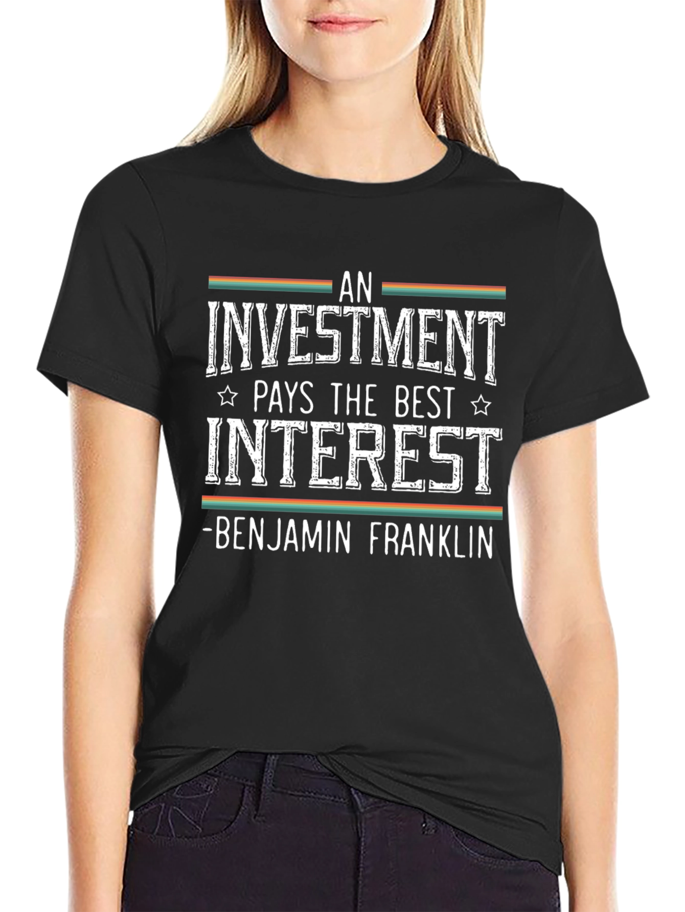 Investment Quote T-Shirt - Benjamin Franklin Inspired