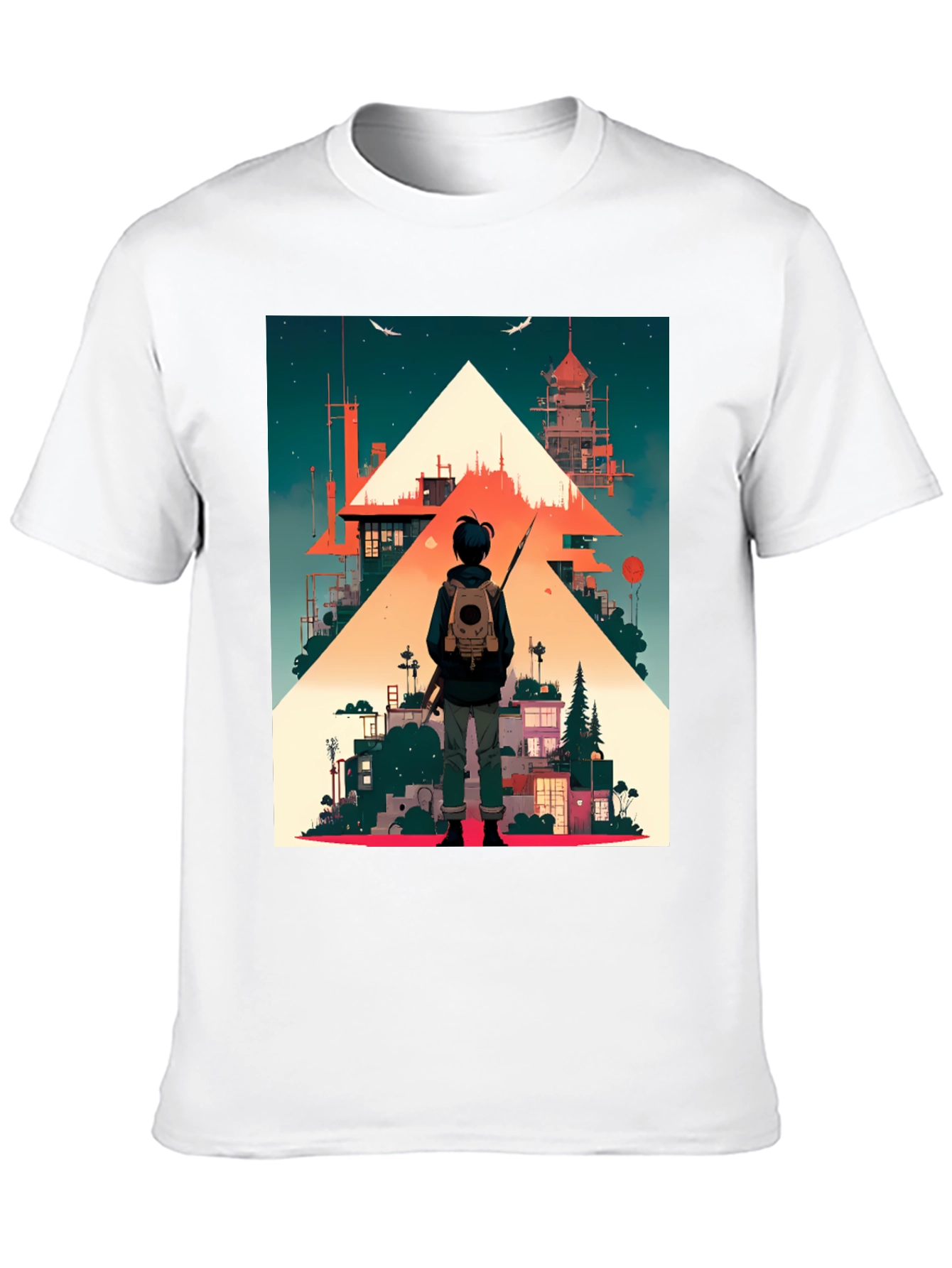 Anime Urban Scene Graphic T-Shirt
