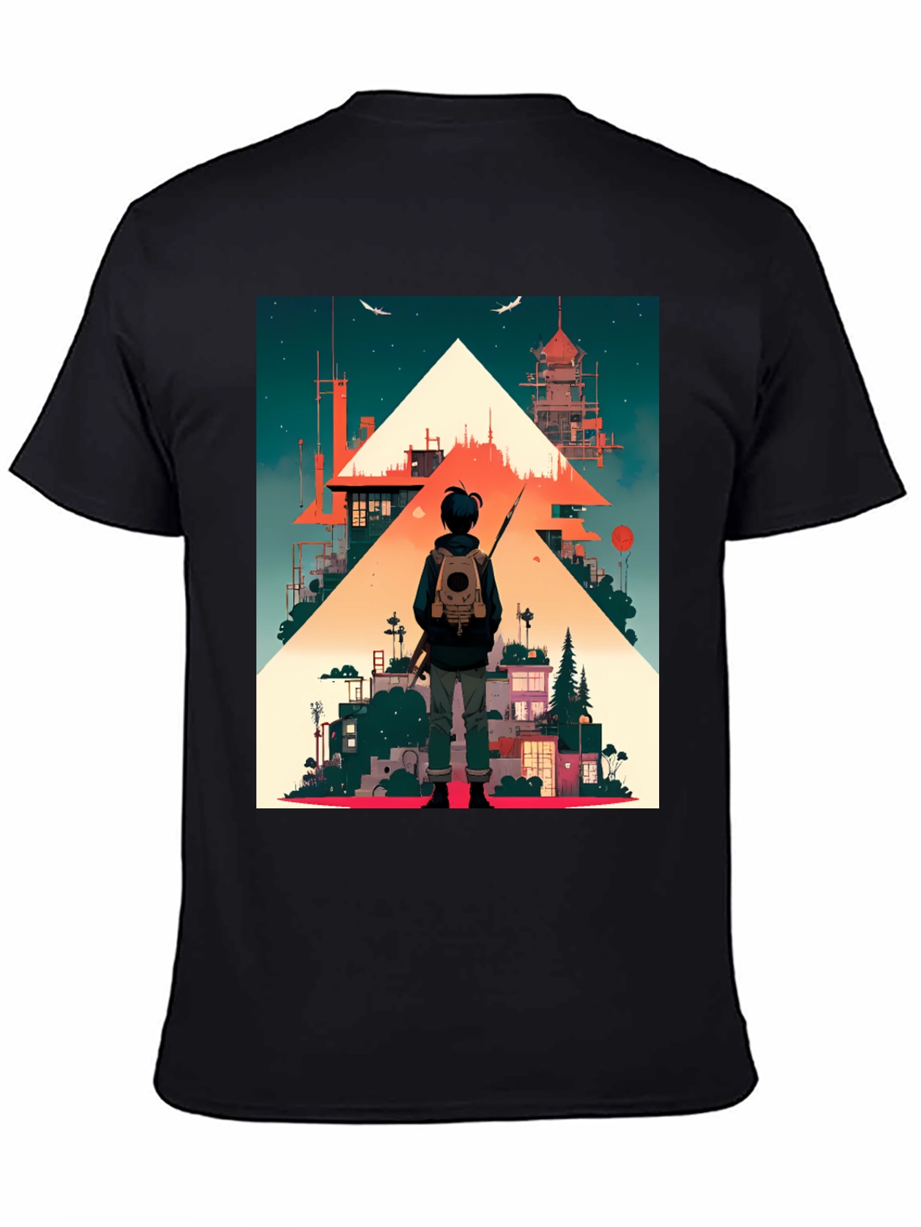 Anime Urban Scene Graphic T-Shirt