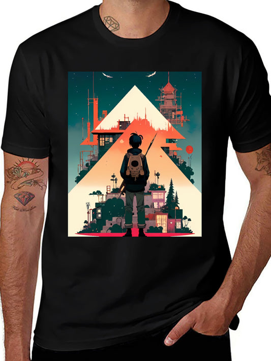 Anime Urban Scene Graphic T-Shirt