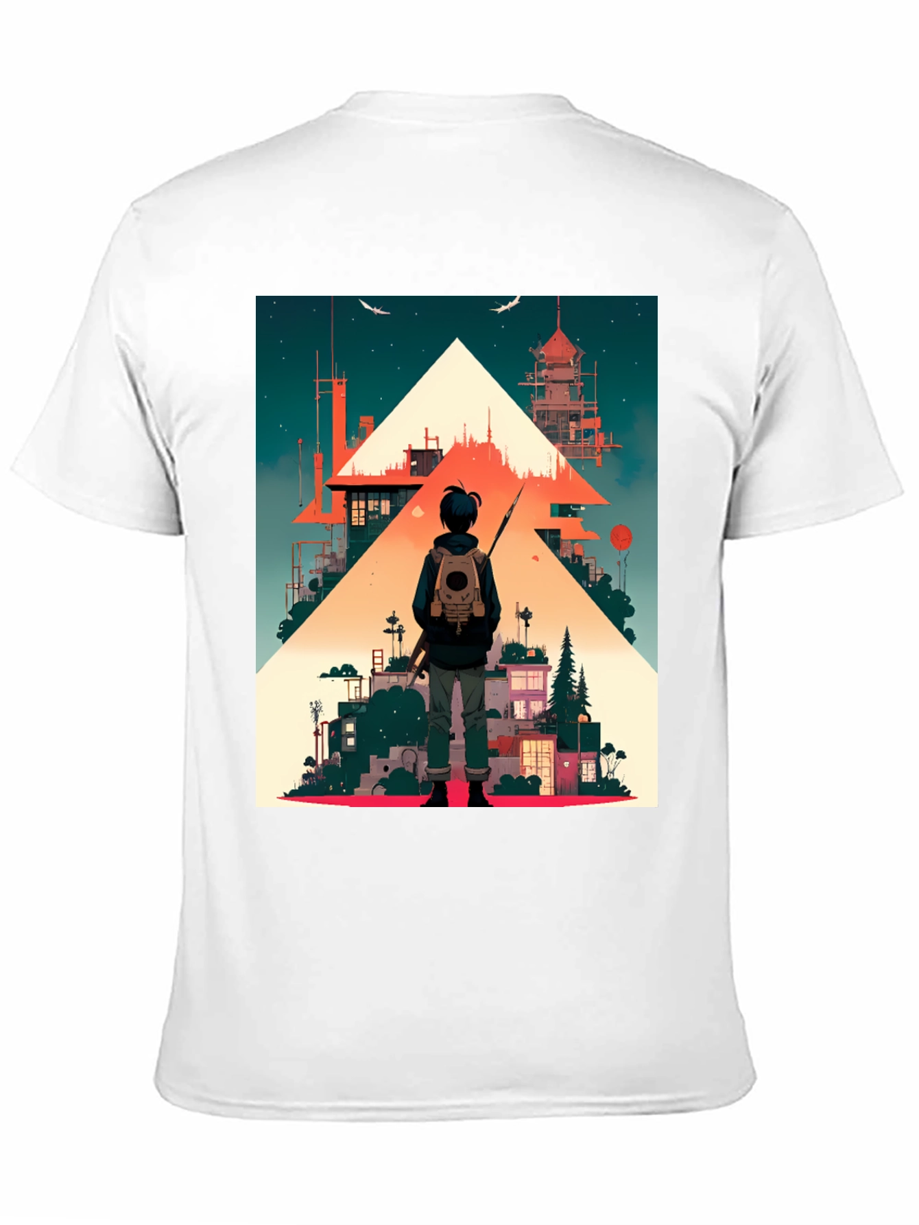 Anime Urban Scene Graphic T-Shirt
