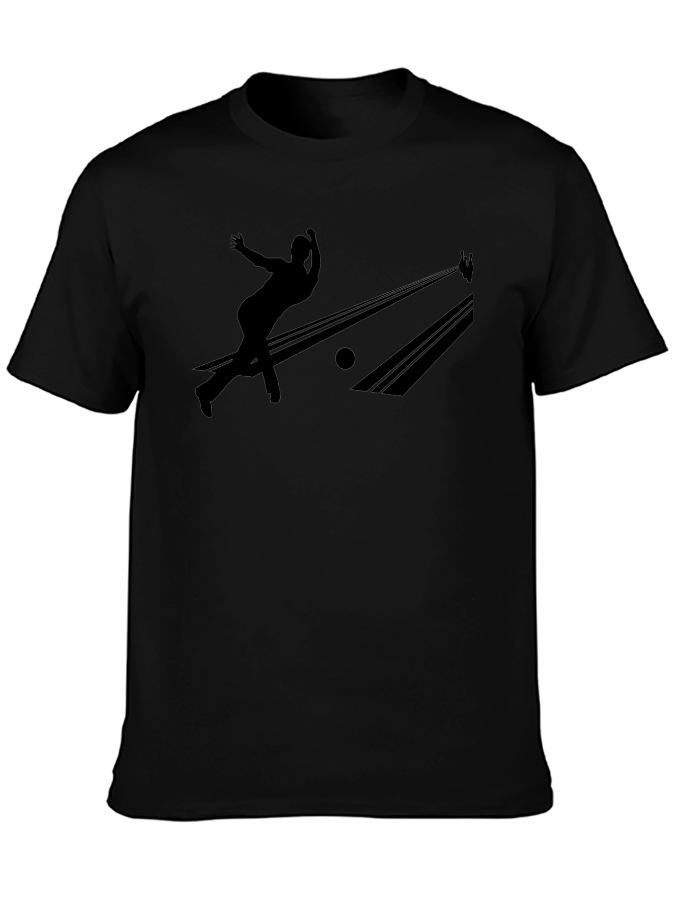 Bowling Silhouette Graphic Tee - Strike Style