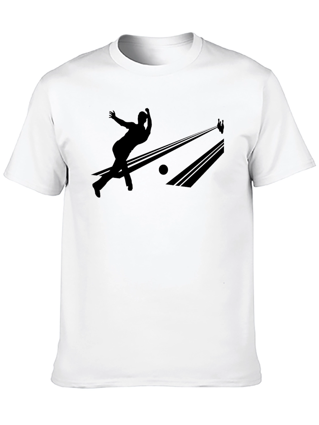 Bowling Silhouette Graphic Tee - Strike Style