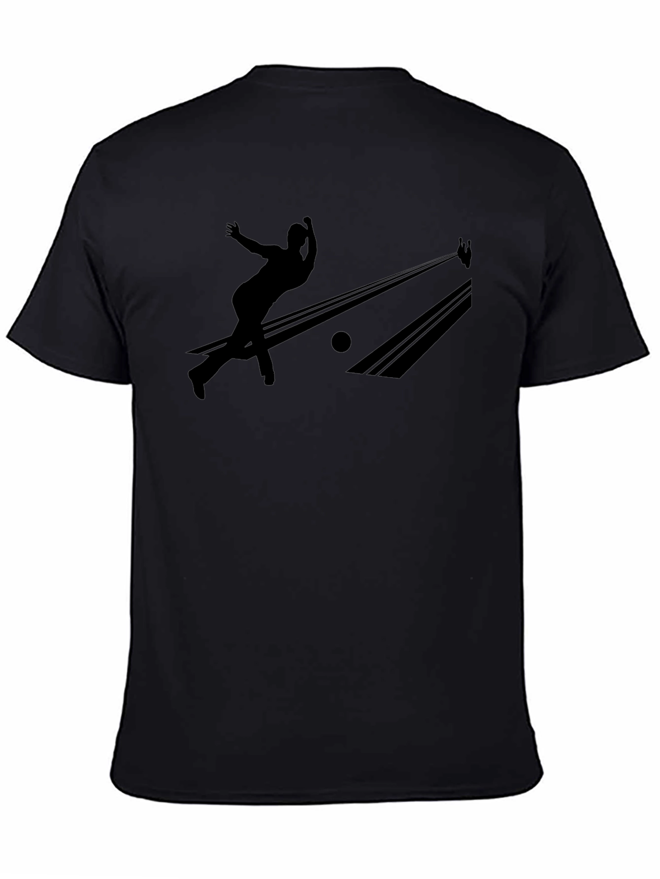 Bowling Silhouette Graphic Tee - Strike Style