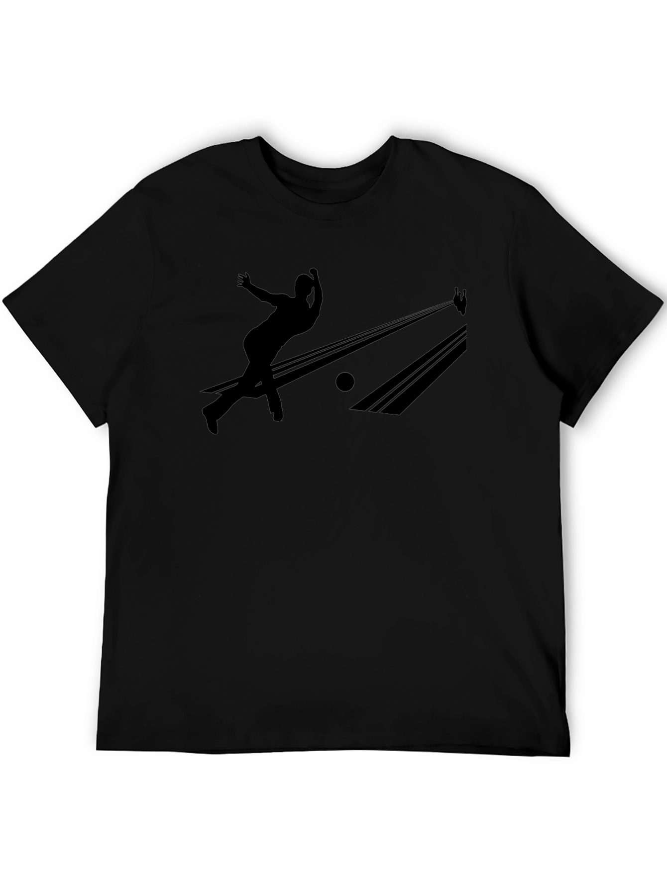 Bowling Silhouette Graphic Tee - Strike Style
