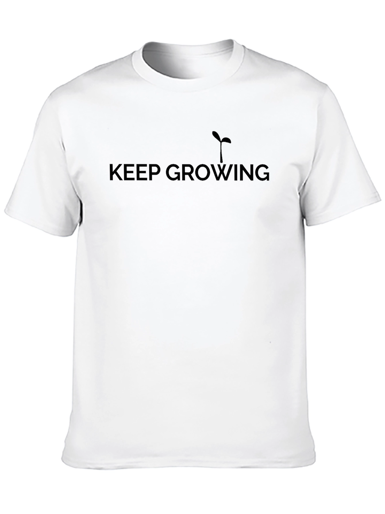 Keep Growing Black T-Shirt - Inspirational Tee