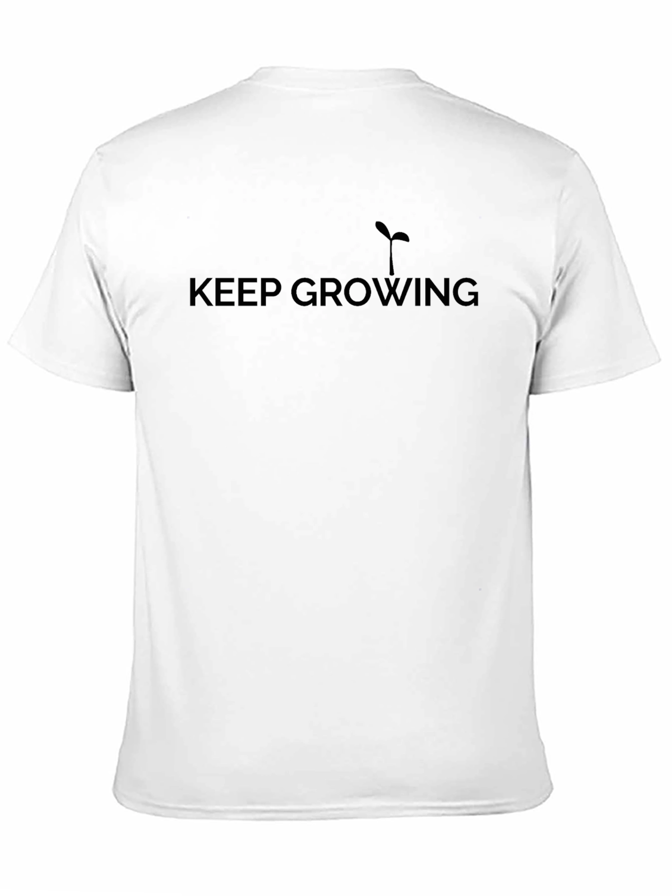 Keep Growing Black T-Shirt - Inspirational Tee
