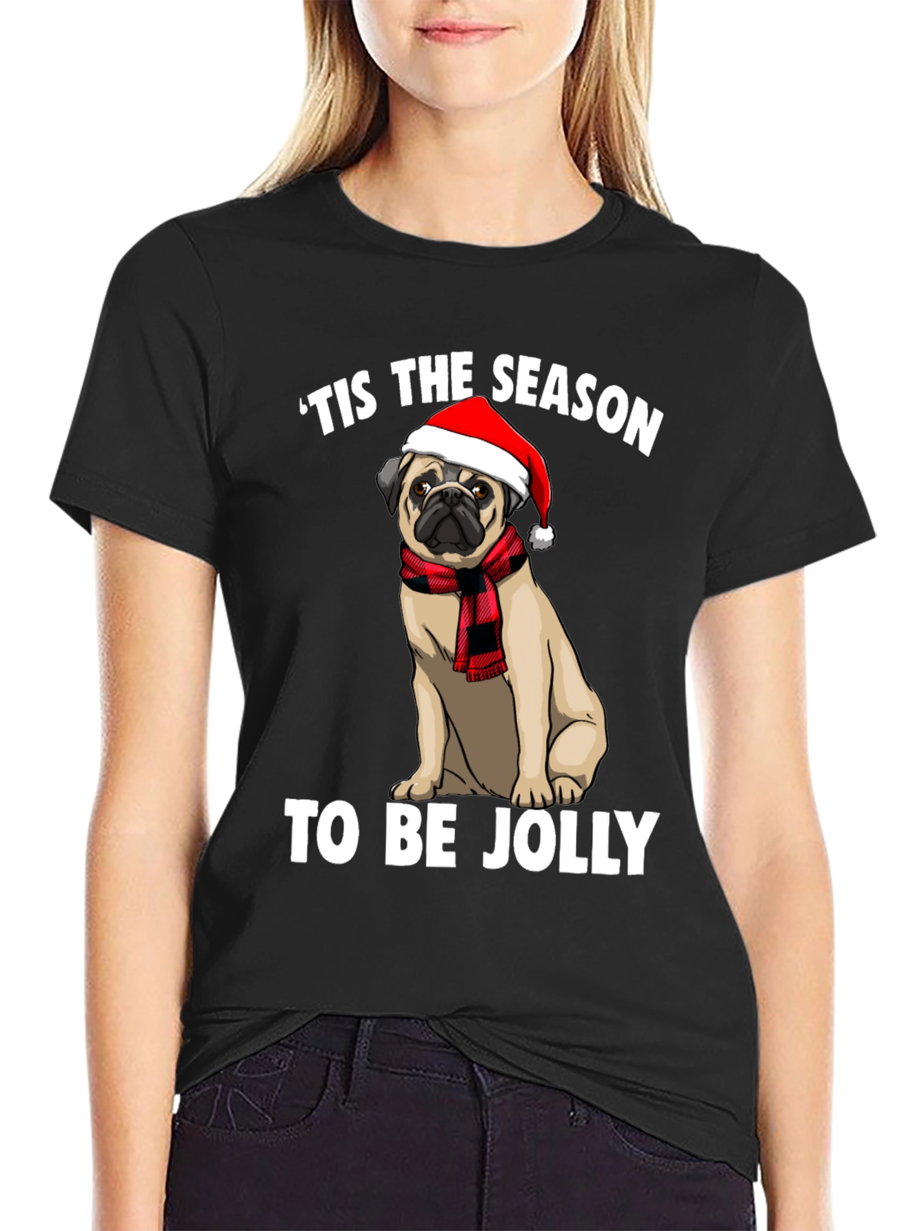 Tis The Season Pug Graphic Tee