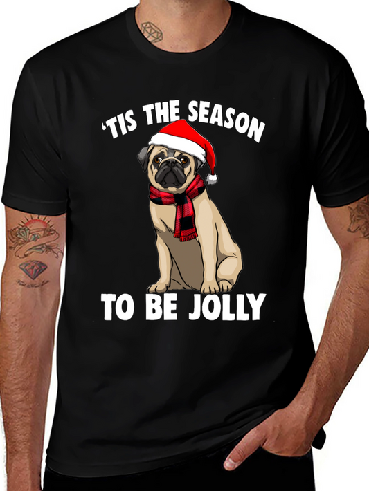 Tis The Season Pug Graphic Tee