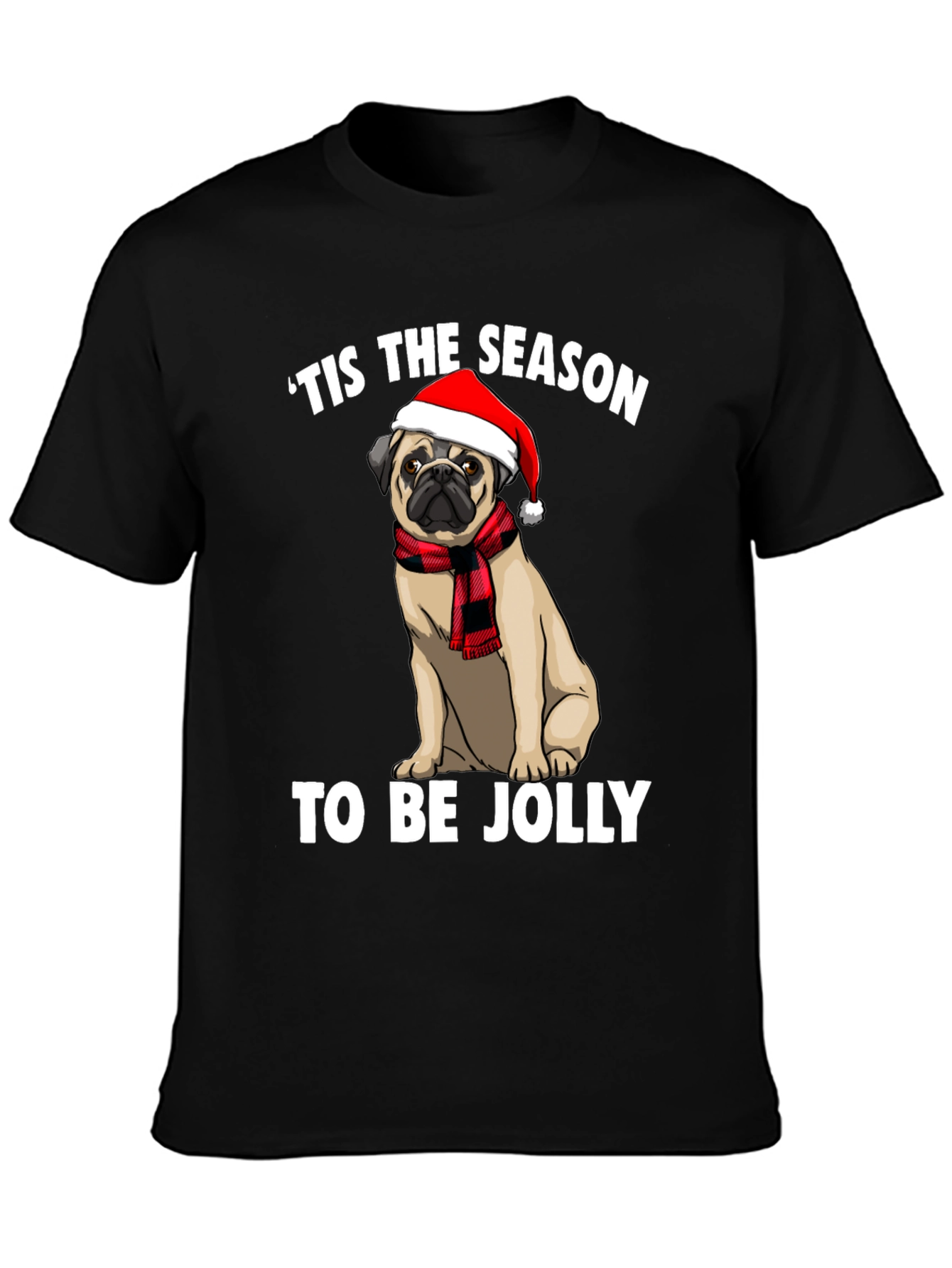 Tis The Season Pug Graphic Tee