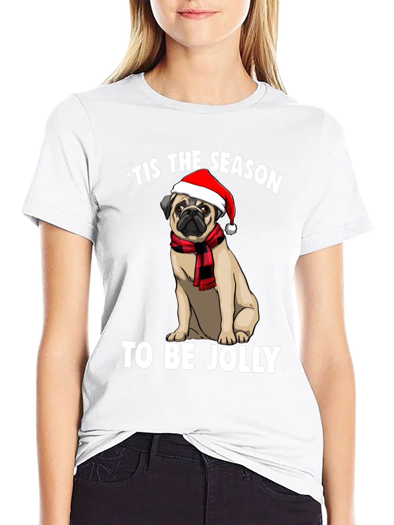 Tis The Season Pug Graphic Tee