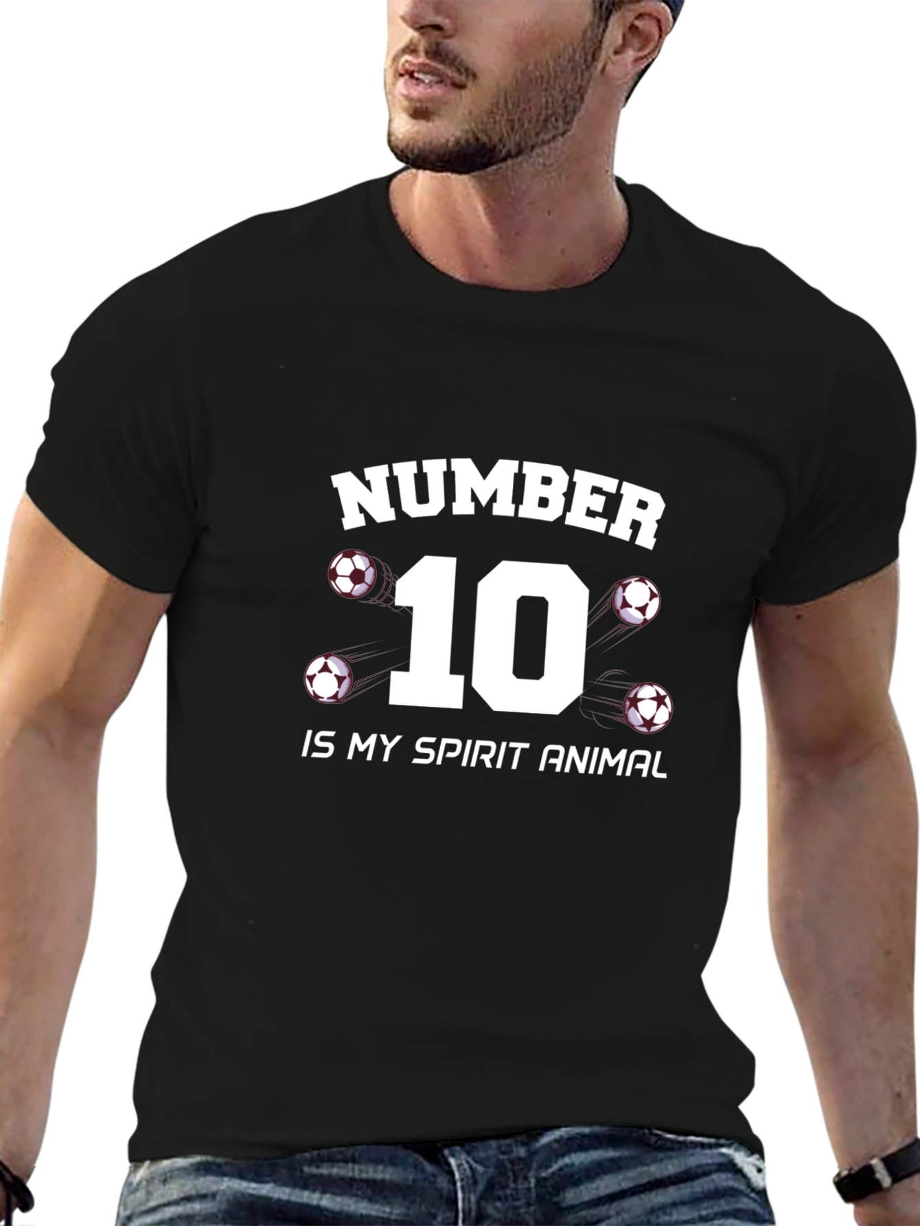 Number 10 Soccer Spirit Animal T-Shirt