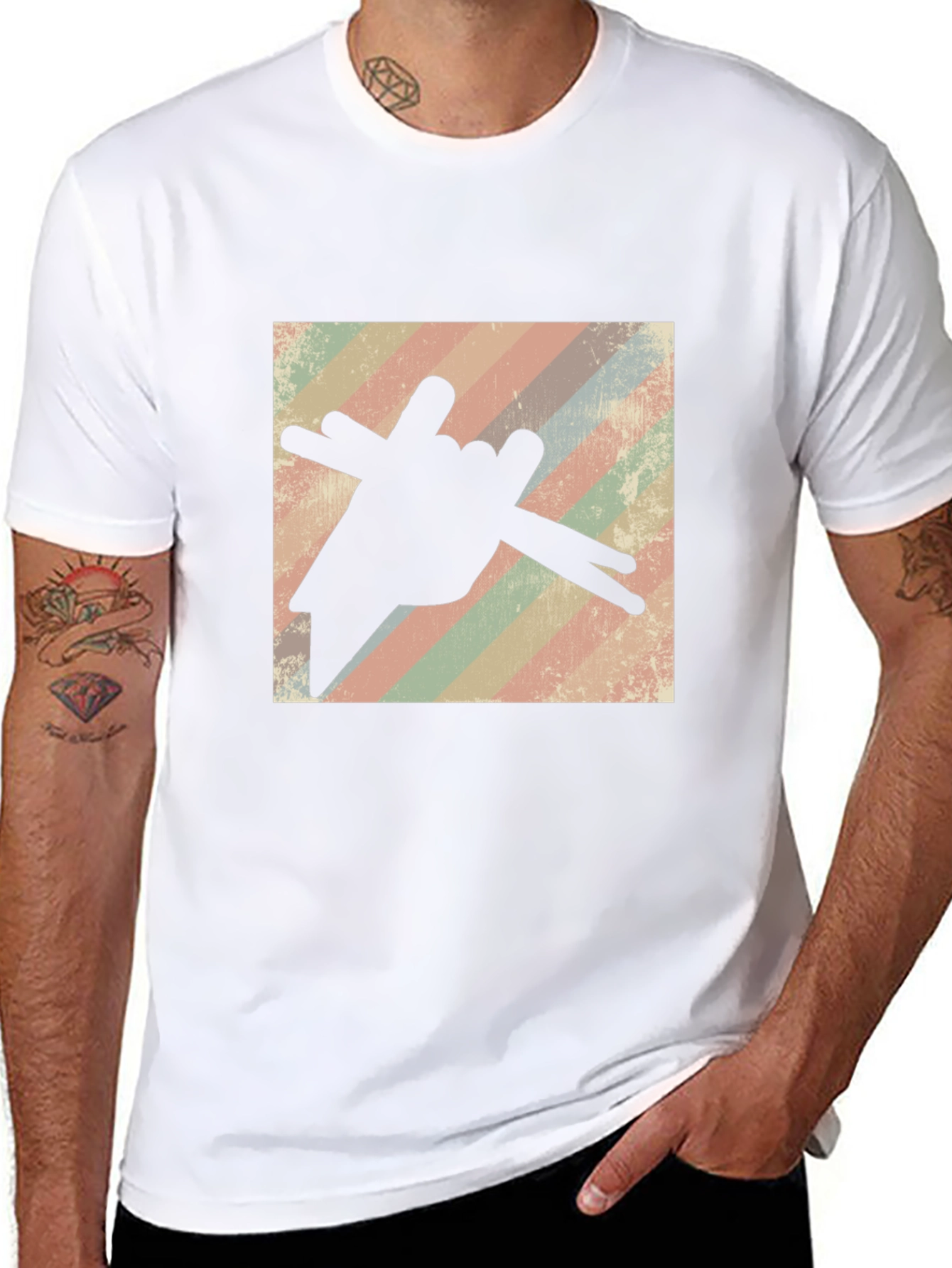 Drummer Hand Drumsticks T-Shirt - Music Lover Tee