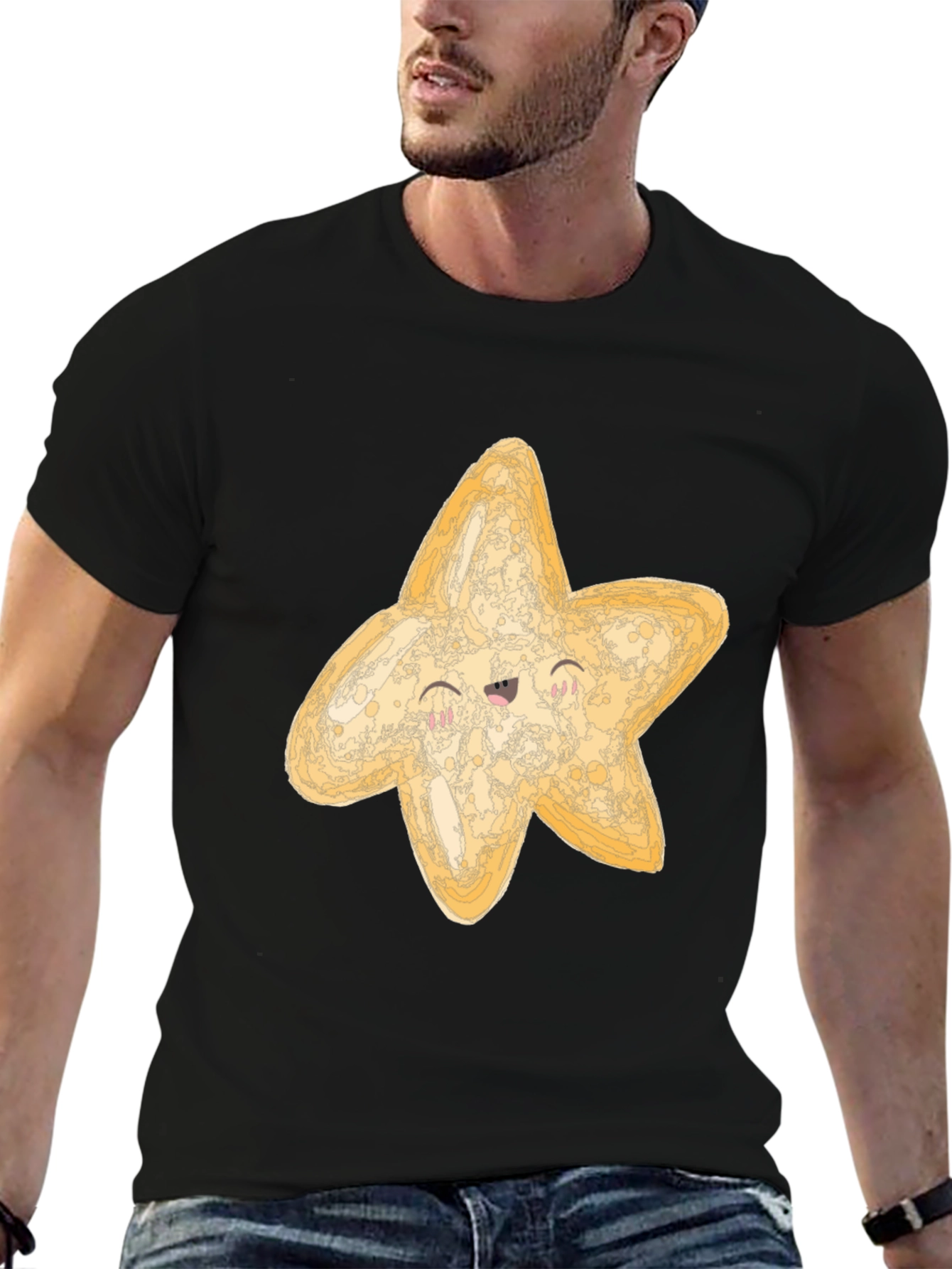 Starfish Graphic Tee - Black Casual Shirt